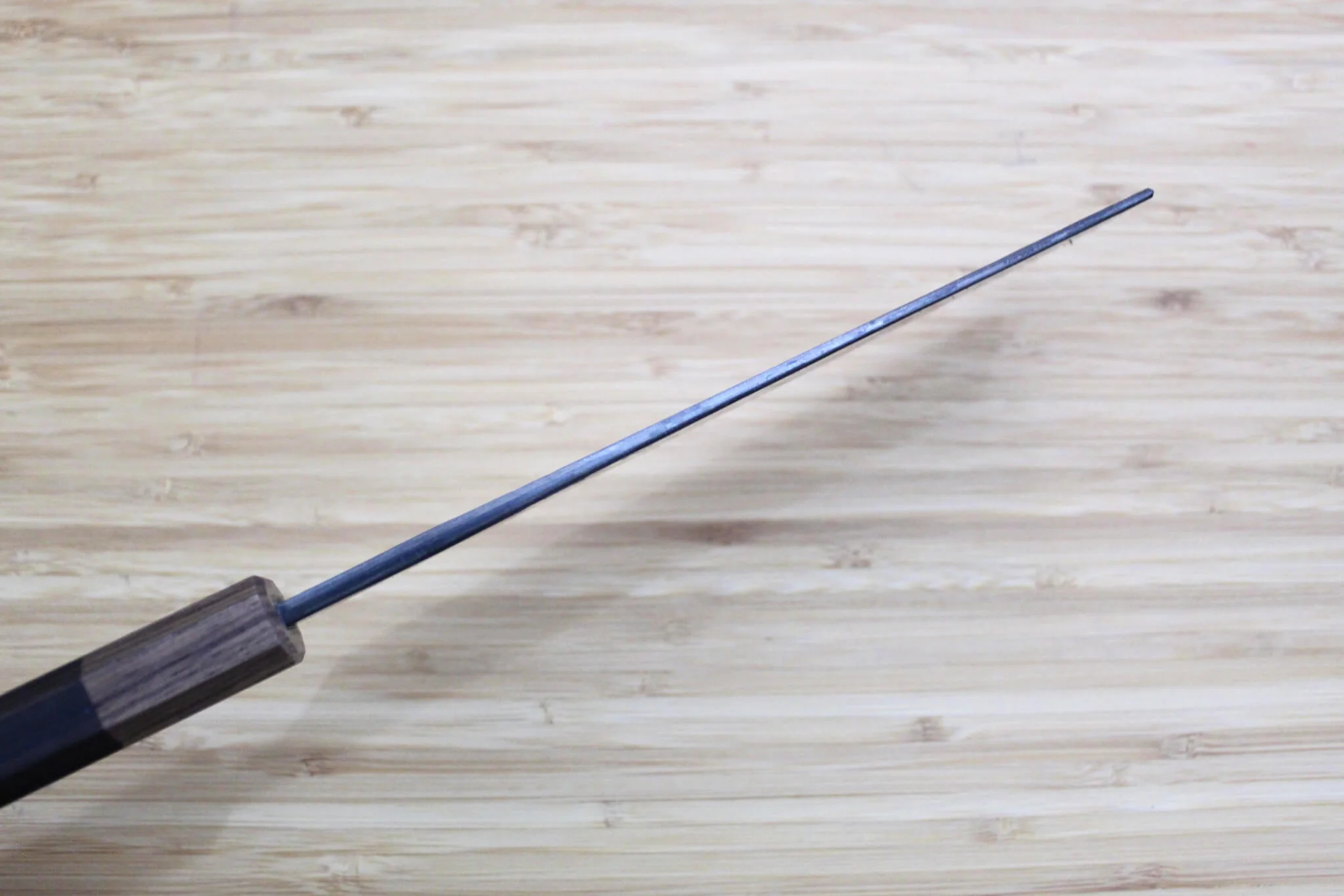 Kaneshige Hamono Kurouchi Aoniko Nakiri Knife 170 mm / 6.7" Khii Ebony Handle - Image 6