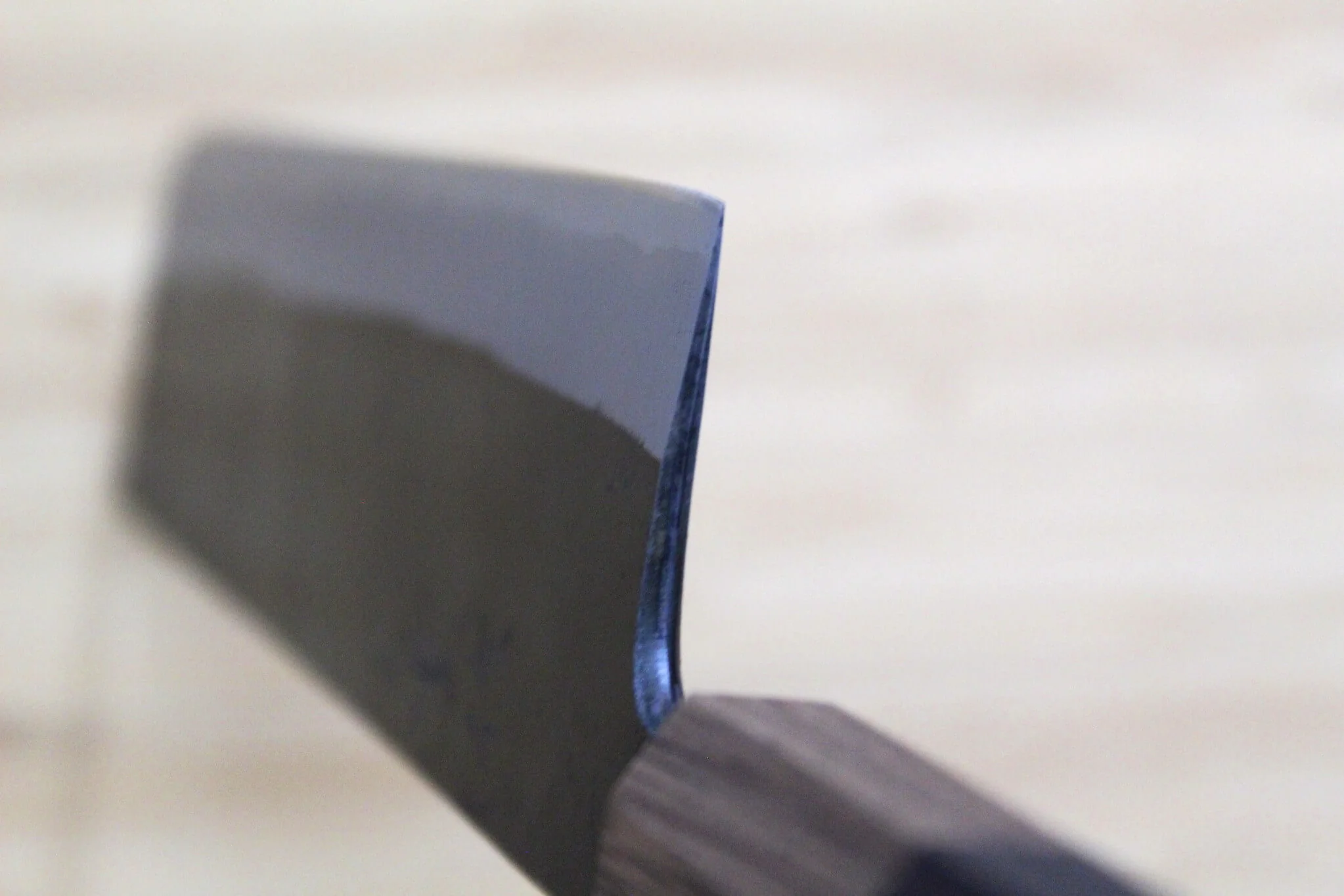 Kaneshige Hamono Kurouchi Aoniko Nakiri Knife 170 mm / 6.7" Khii Ebony Handle - Image 8