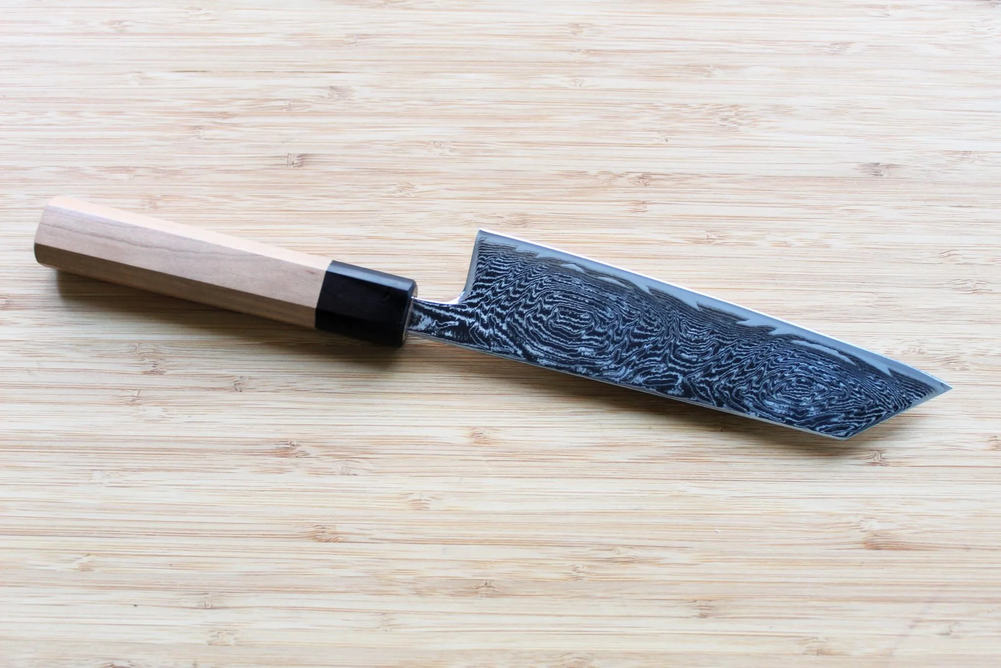 Kaneshige Hamono Vortex Nickle Damascus Bunka Knife 170 mm (6.7") - Image 5