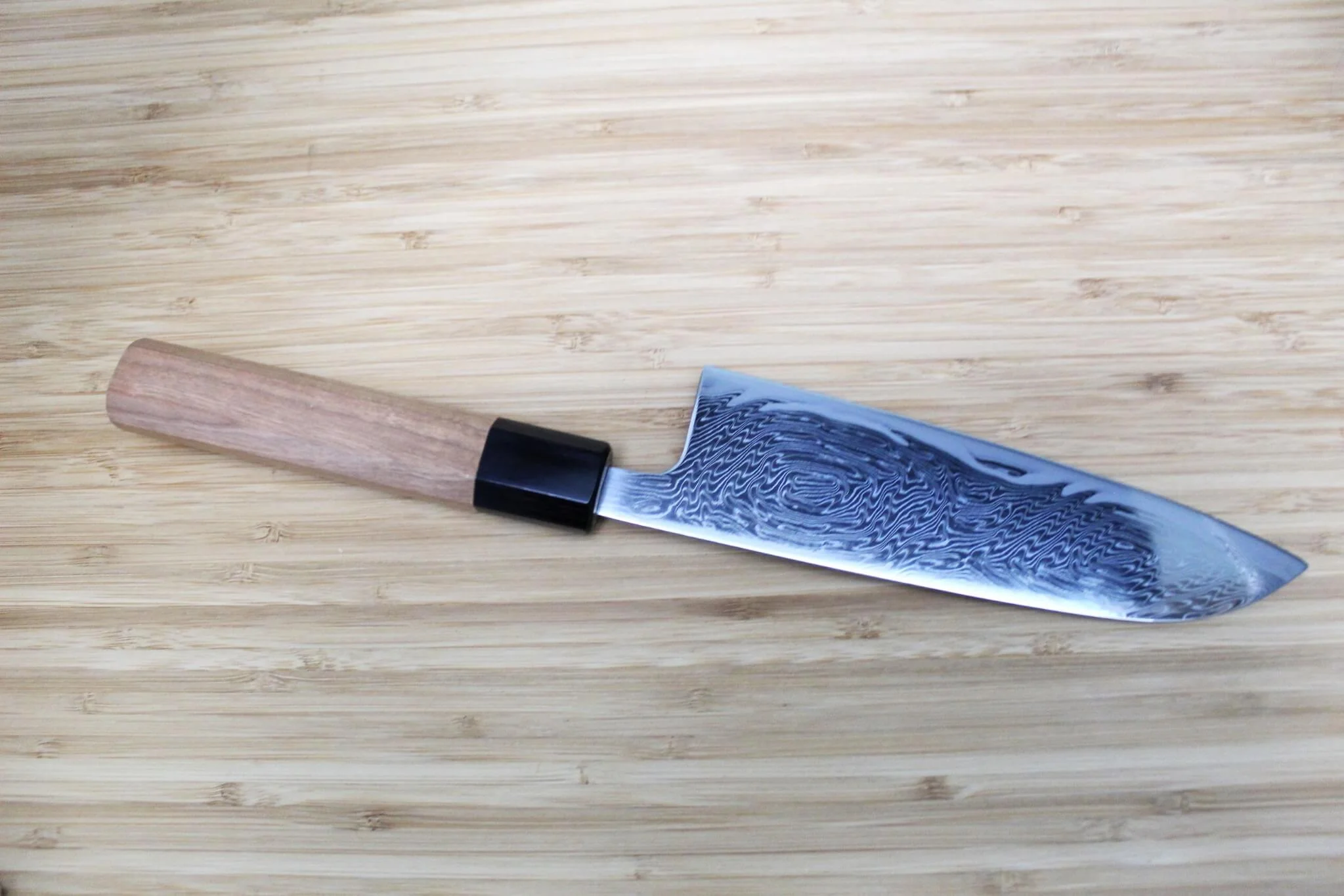 Kaneshige Hamono Vortex Nickle Damascus Santoku Knife 165 mm (6.5") - Image 6