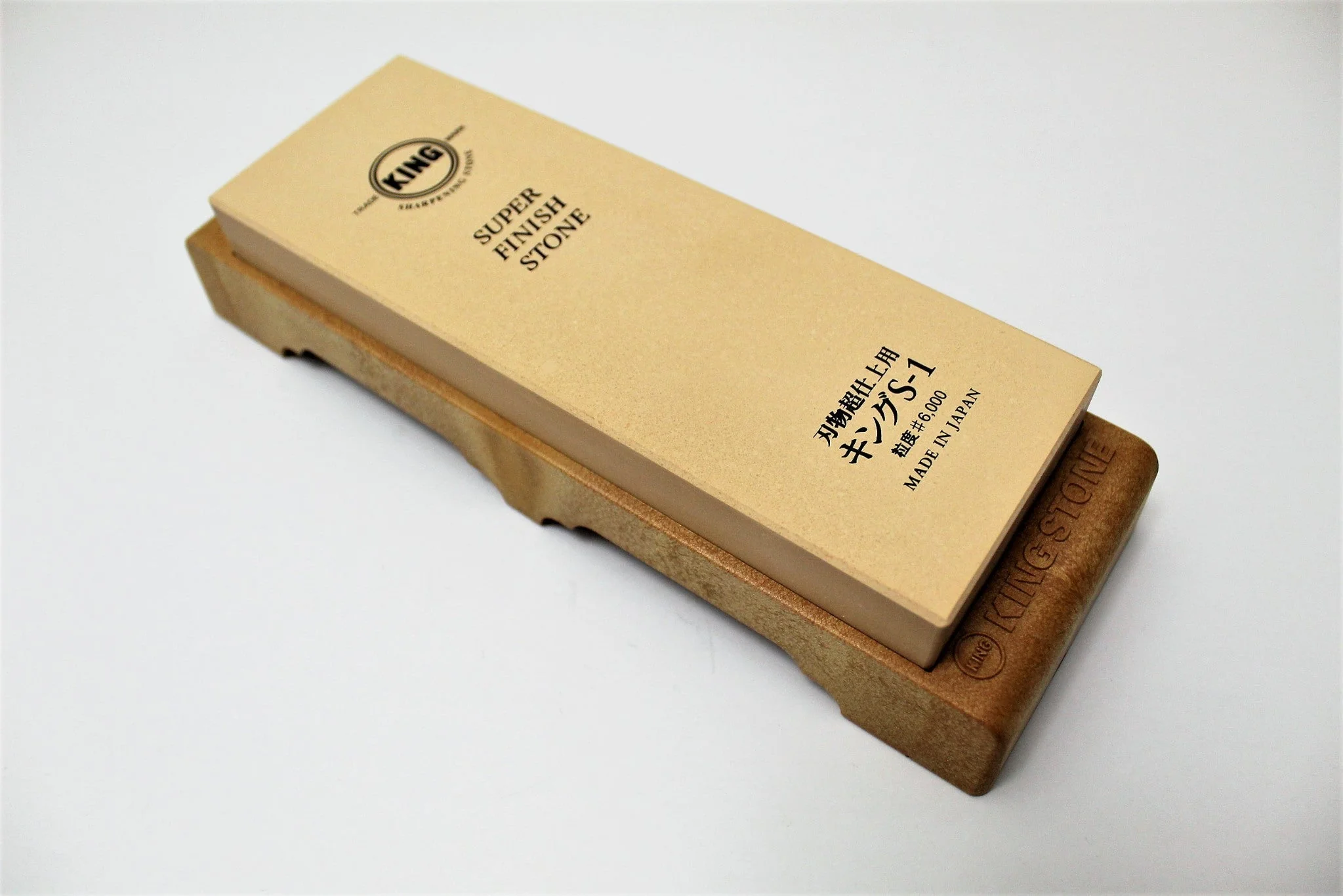 King Super Finish Japanese Toishi Sharpening Stone with Base- Grit #6000 - S-1 - Image 3