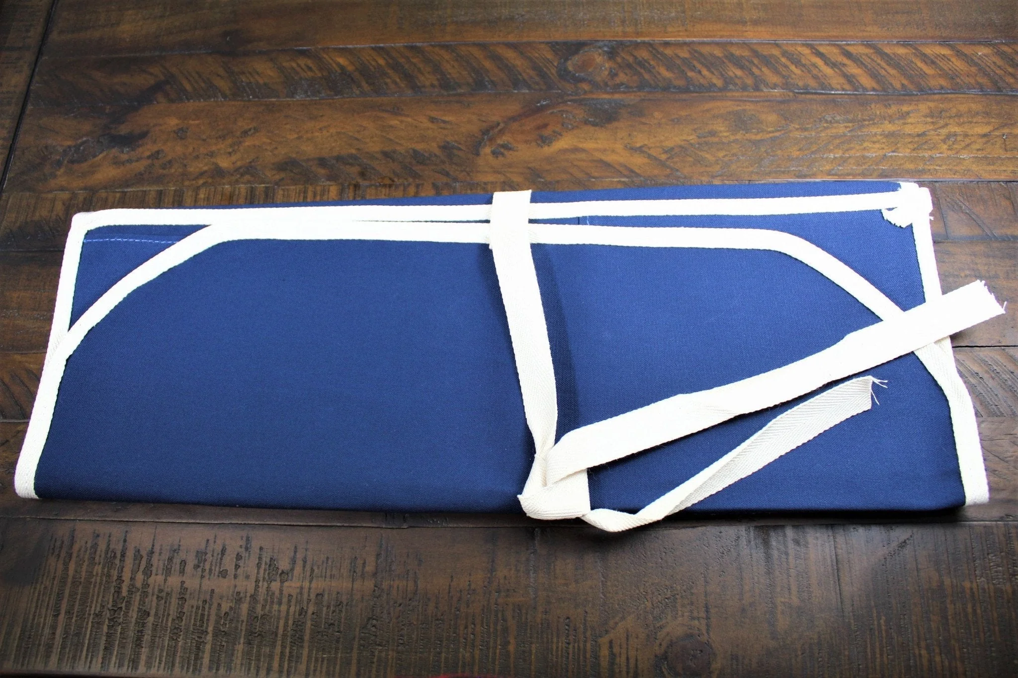 Sakai Takayuki Japanese Chef Knife Canvas Roll Carry Bag for 6 Knives - Navy - Image 6