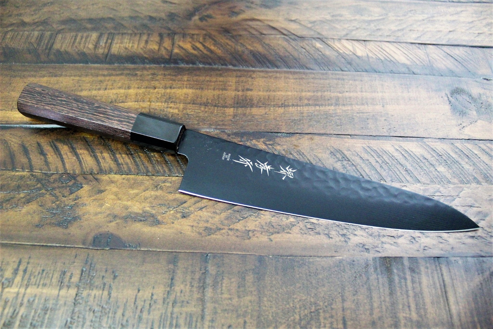 Sakai Takayuki Kurokage VG10 Hammered 210mm (8.3") Gyuto - Fluorine Coated Black Blade