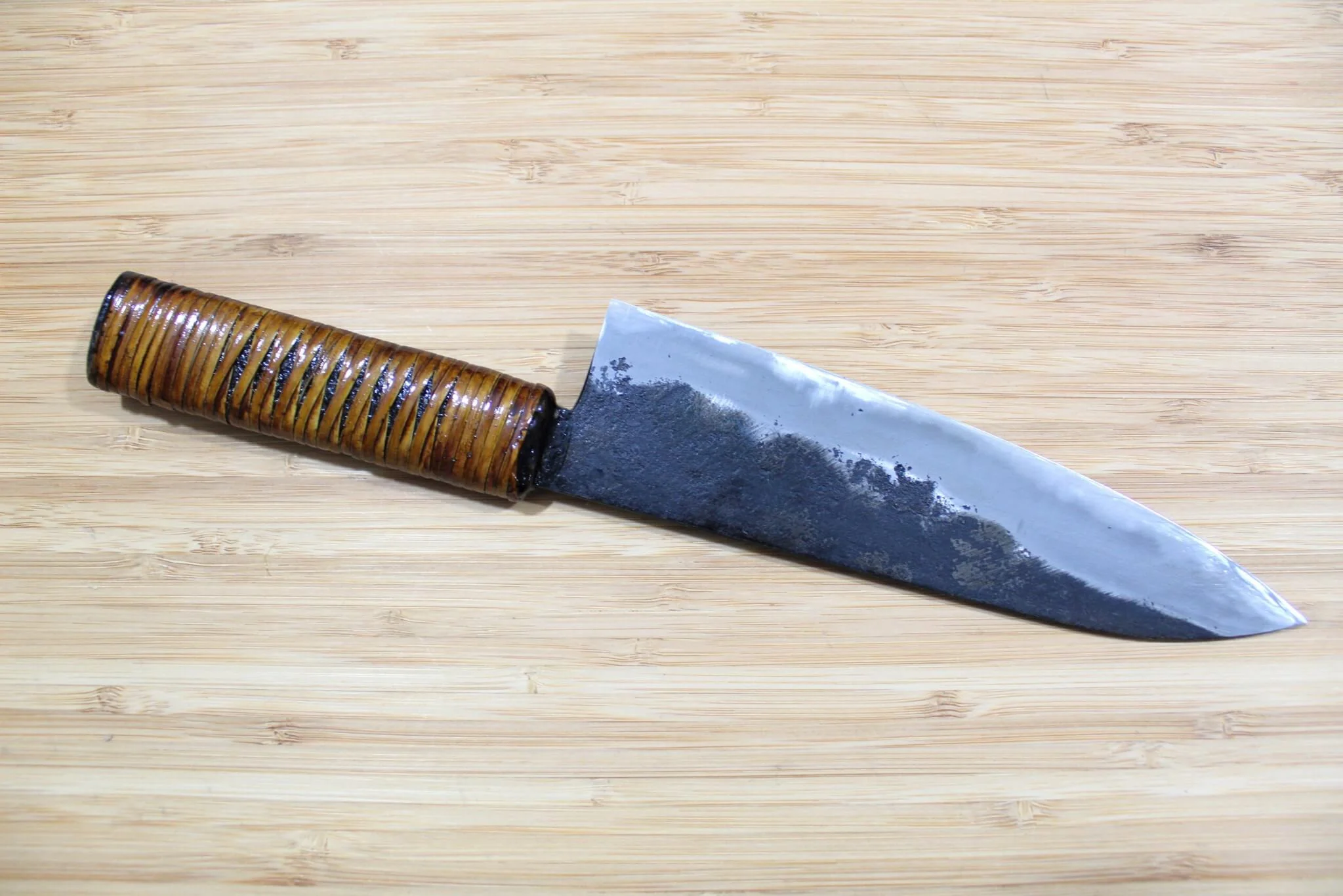Kyokokaji Shokei Shironiko Kurouchi Bunka 165 mm (6.5") Fujimaki Handle - Image 5