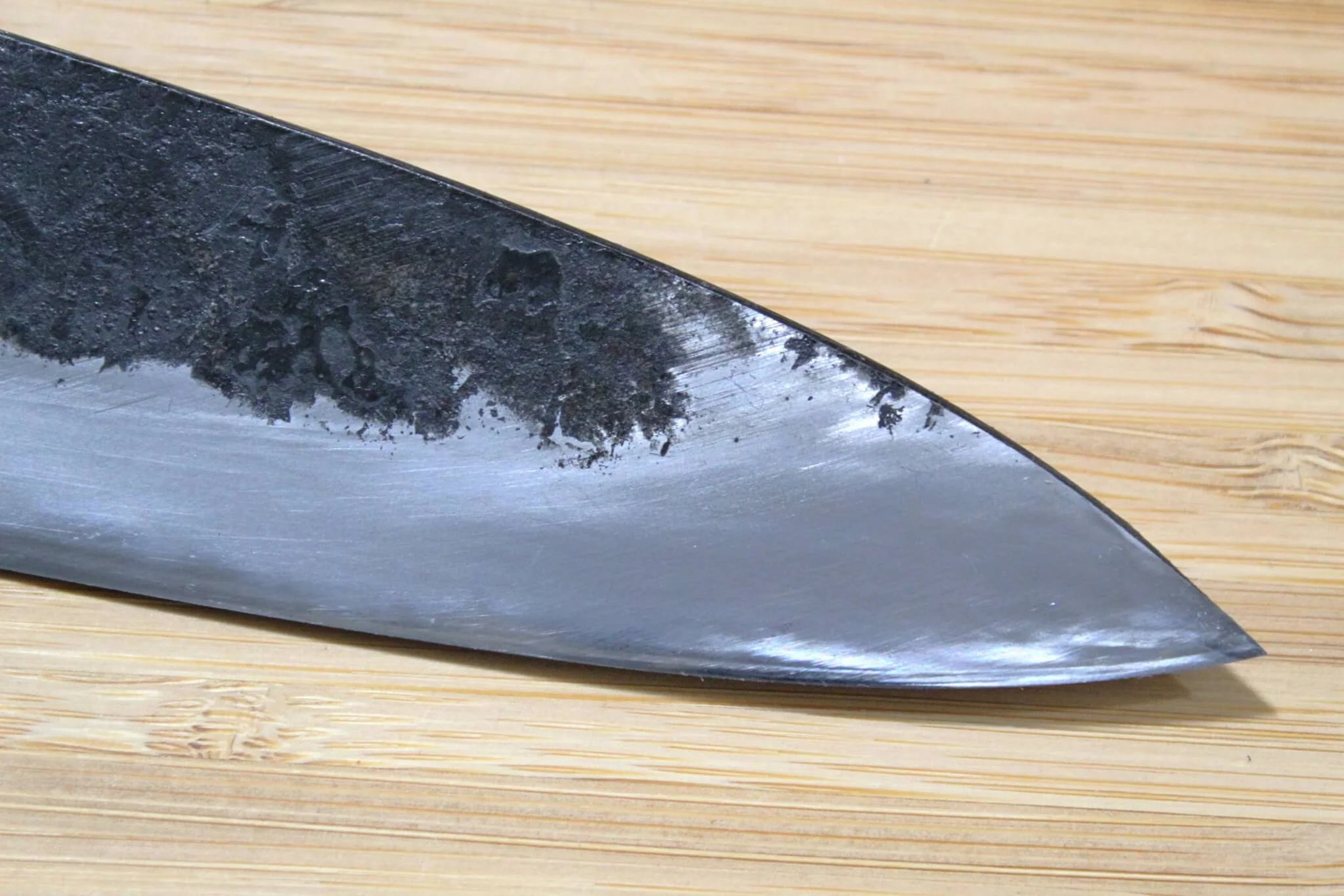Kyokokaji Shokei Shironiko Kurouchi Bunka 180 mm Fujimaki Handle - Image 4