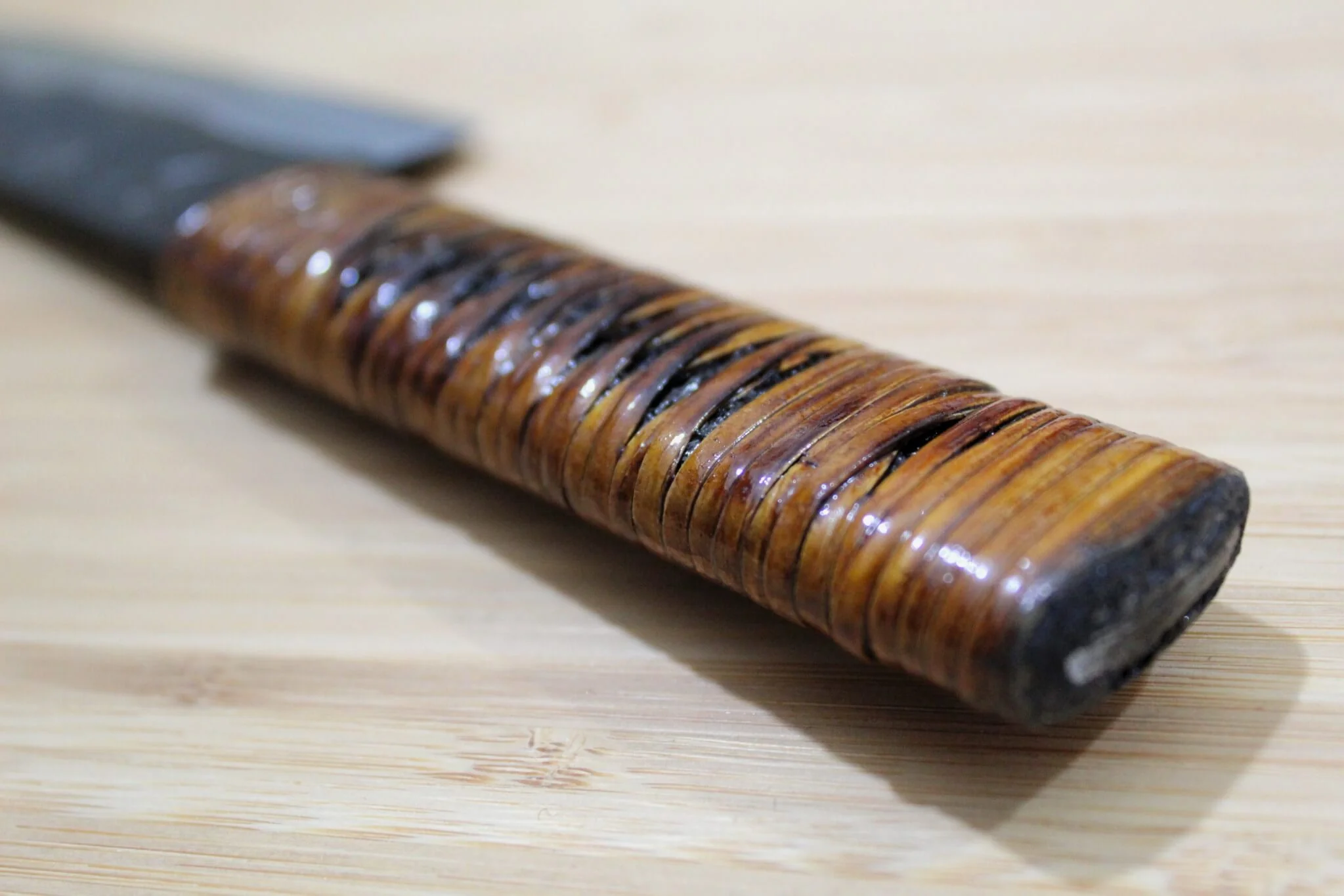Kyokokaji Shokei Shironiko Kurouchi Kiritsuke 170 mm / 6.7" Fujimaki Handle - Image 9