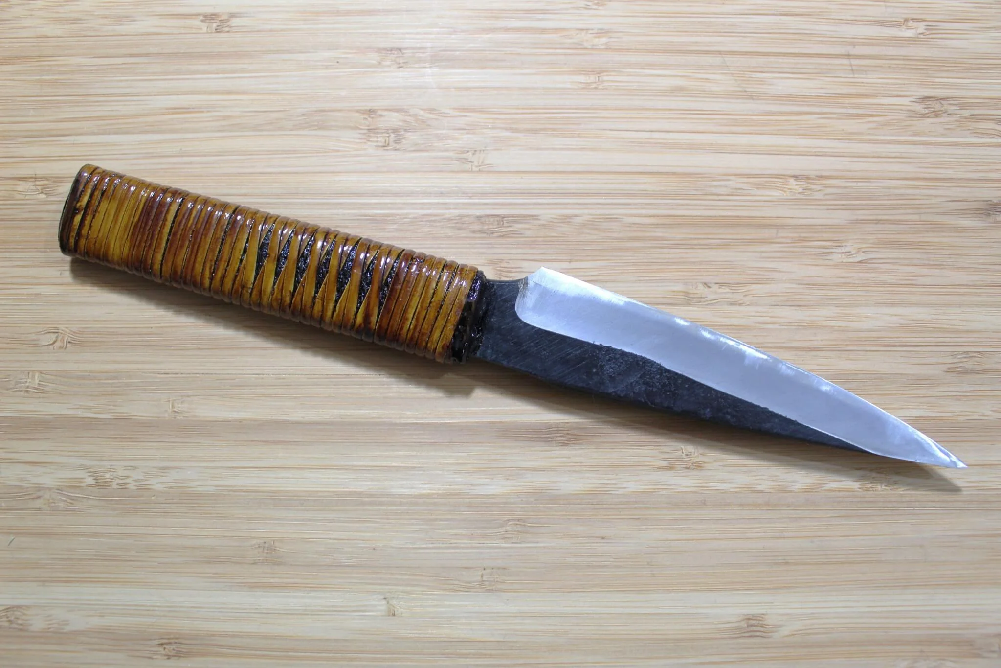 Kyokokaji Shokei Shironiko Kurouchi Petty 120 mm (4.7") Fujimaki Handle - Image 5