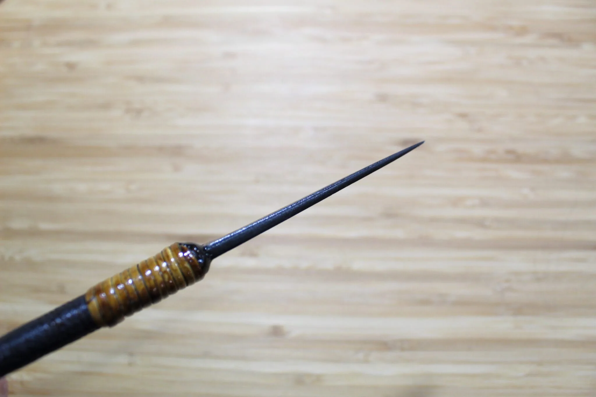 Kyokokaji Shokei Shironiko Kurouchi Petty / Paring 75 mm (3.0") Fujimaki Handle - Image 5