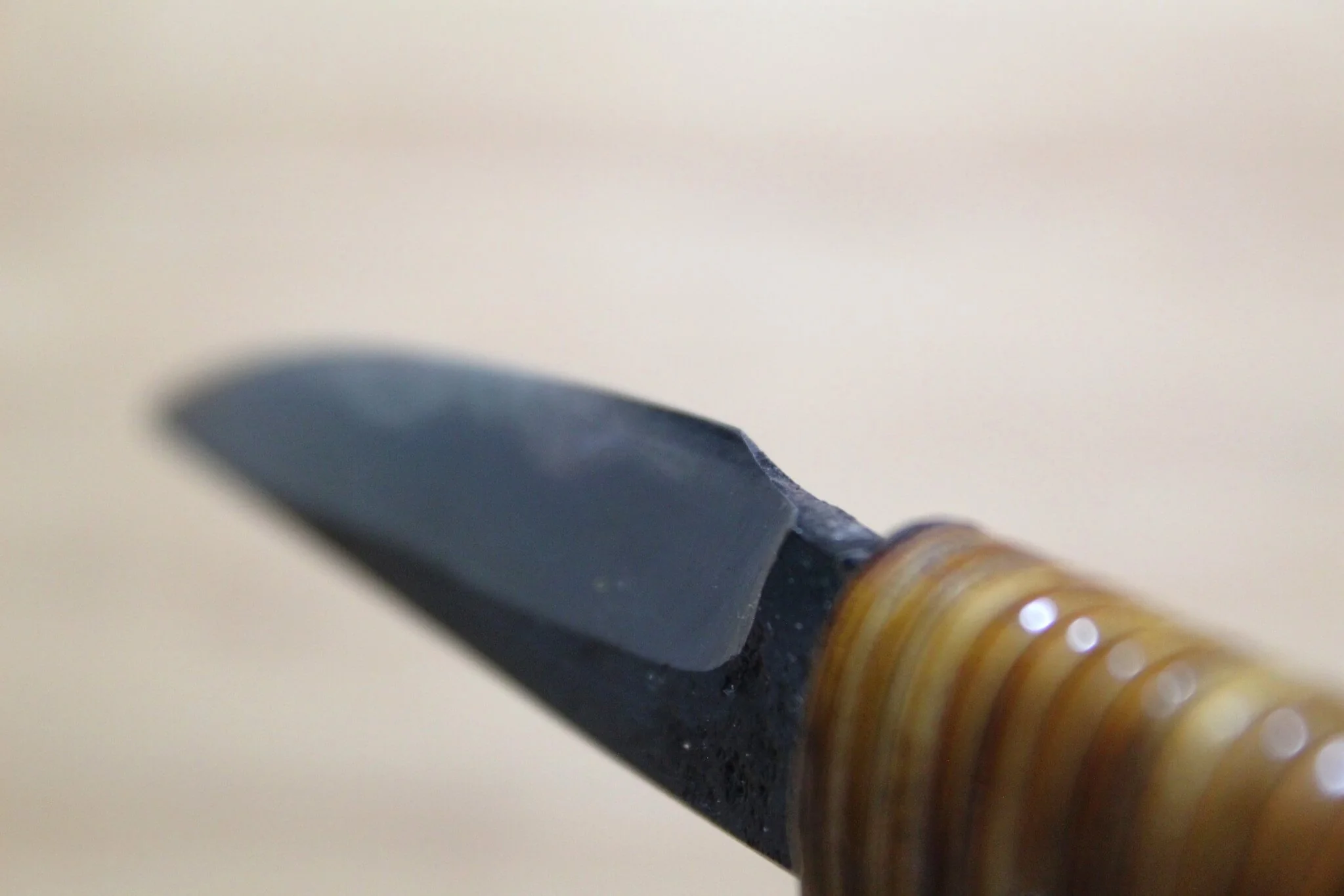 Kyokokaji Shokei Shironiko Kurouchi Petty / Paring 75 mm (3.0") Fujimaki Handle - Image 6