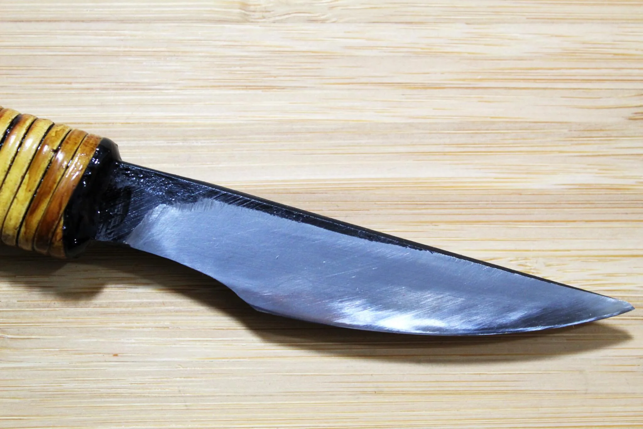 Kyokokaji Shokei Shironiko Kurouchi Petty / Paring 65 mm (2.5") Fujimaki Handle - Image 4