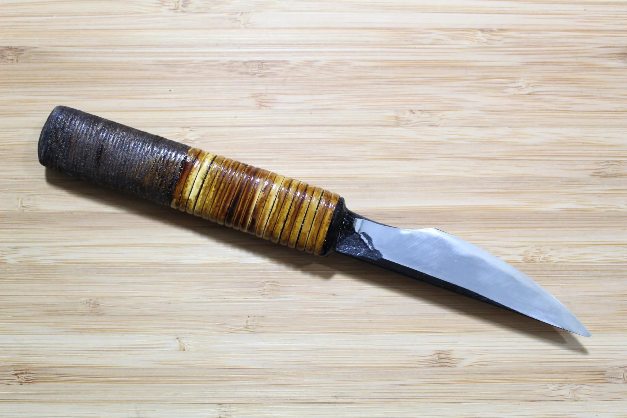 Kyokokaji Shokei Shironiko Kurouchi Petty / Paring 65 mm (2.5") Fujimaki Handle - Image 5