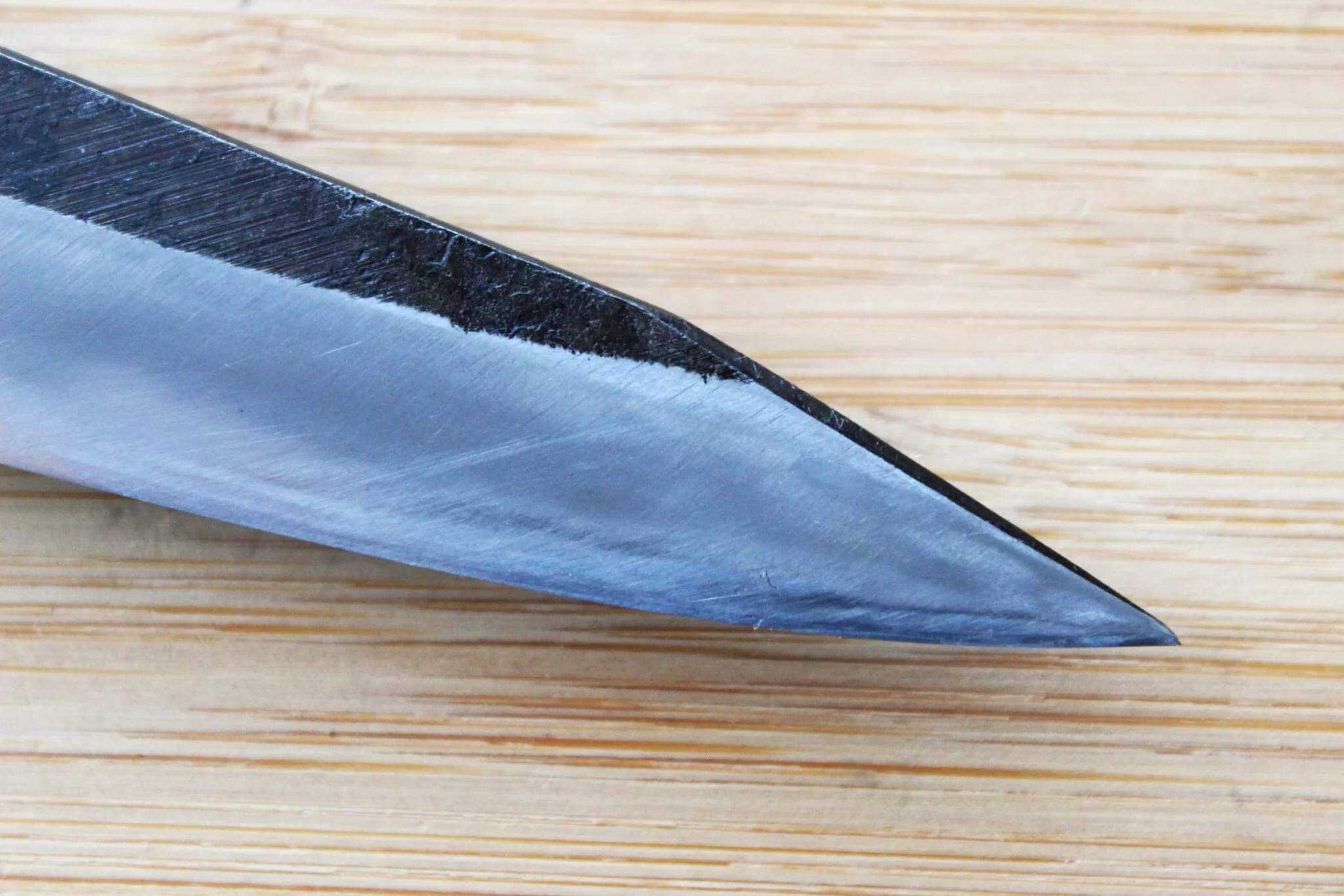 Kyokokaji Shokei Shironiko Kurouchi Petty / Paring 90 mm Fujimaki Handle - Image 3