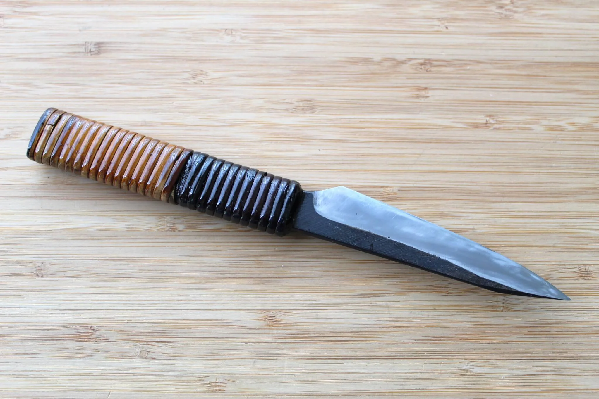 Kyokokaji Shokei Shironiko Kurouchi Petty / Paring 90 mm Fujimaki Handle - Image 5