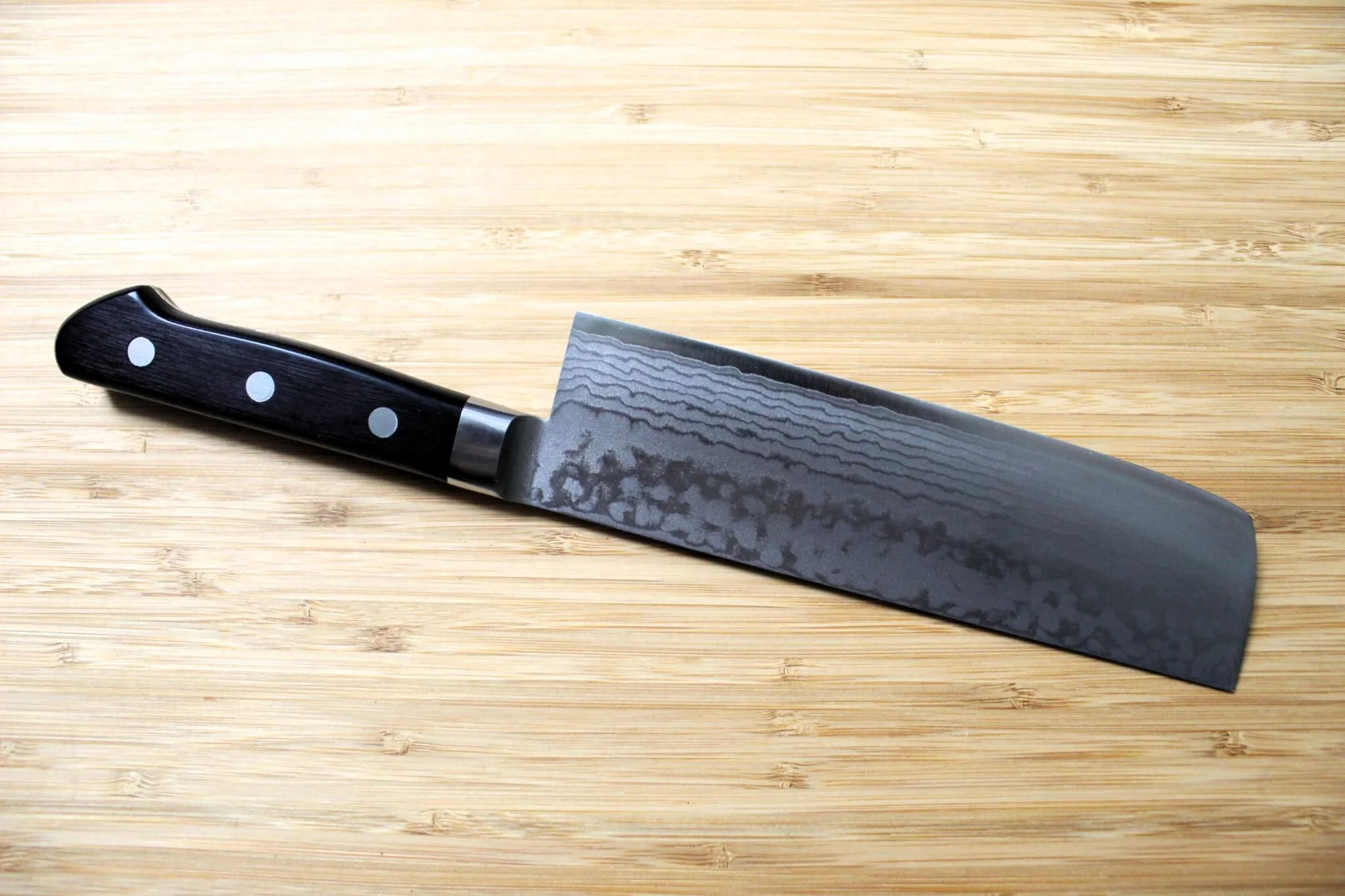 Miki Hamono Hakuun VG-10 Damascus Nakiri Knife 165 mm / 6.5" - Image 5