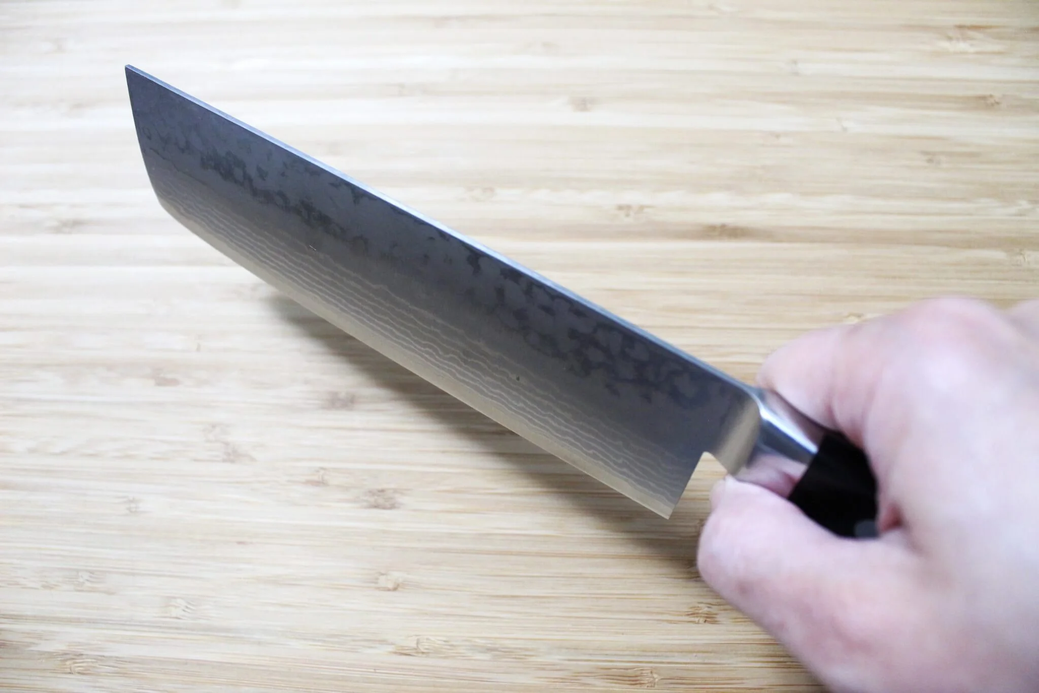 Miki Hamono Hakuun VG-10 Damascus Nakiri Knife 165 mm / 6.5" - Image 8