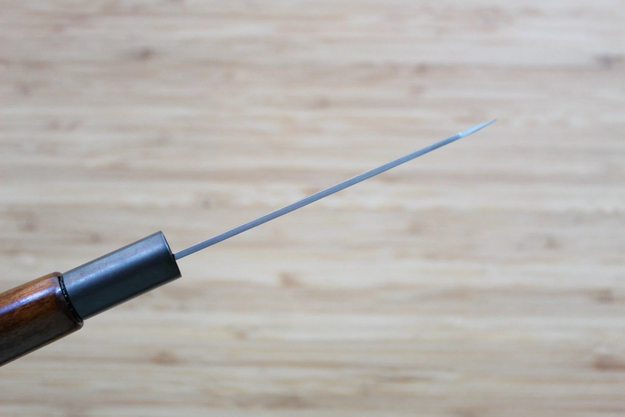 Misuzu Hamono Bunka Petty VG-10 Stainless Steel 105 mm / 4.1" Urushi Lacquer Magnolia Handle - Image 5