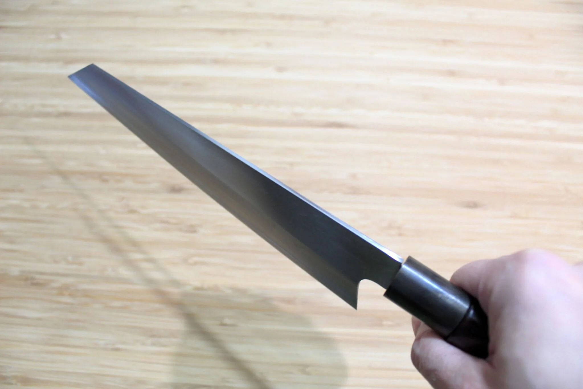 Misuzu Hamono Bunka VG-10 Stainless Steel 210 mm / 8.2"Urushi Lacquer Magnolia Handle - Image 10