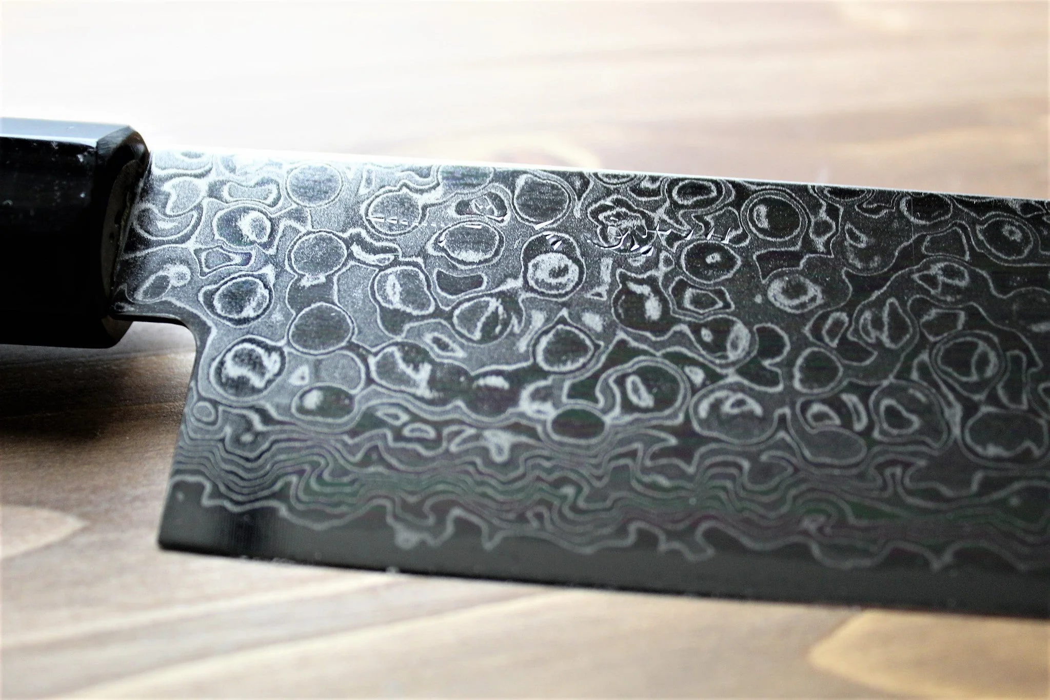 Misuzu Hamono 45 Layer Damascus AUS-10 Core Nakiri 165 mm / 6.4" Magnolia Handle - Image 3