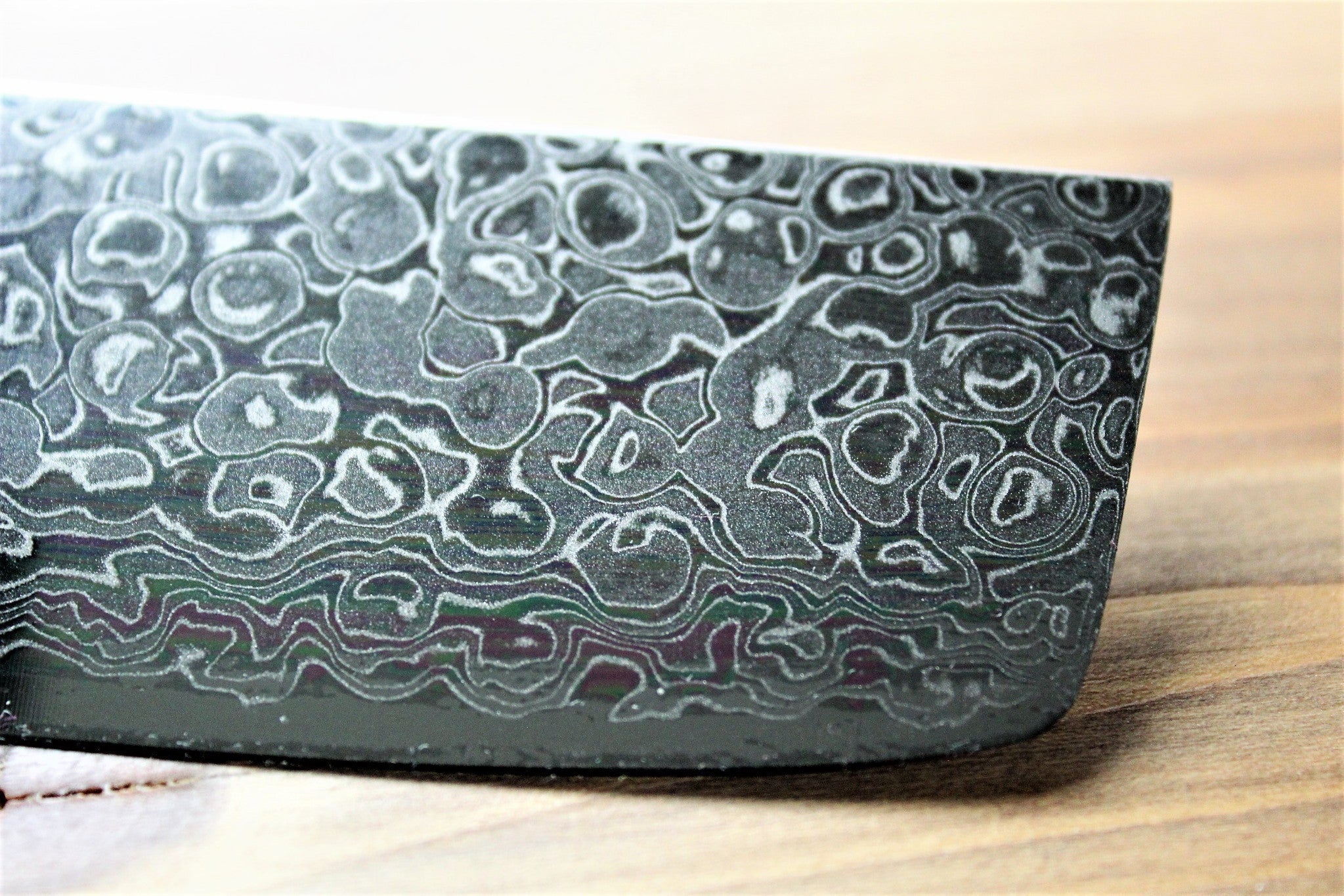 Misuzu Hamono 45 Layer Damascus AUS-10 Core Nakiri 165 mm / 6.4" Magnolia Handle - Image 4
