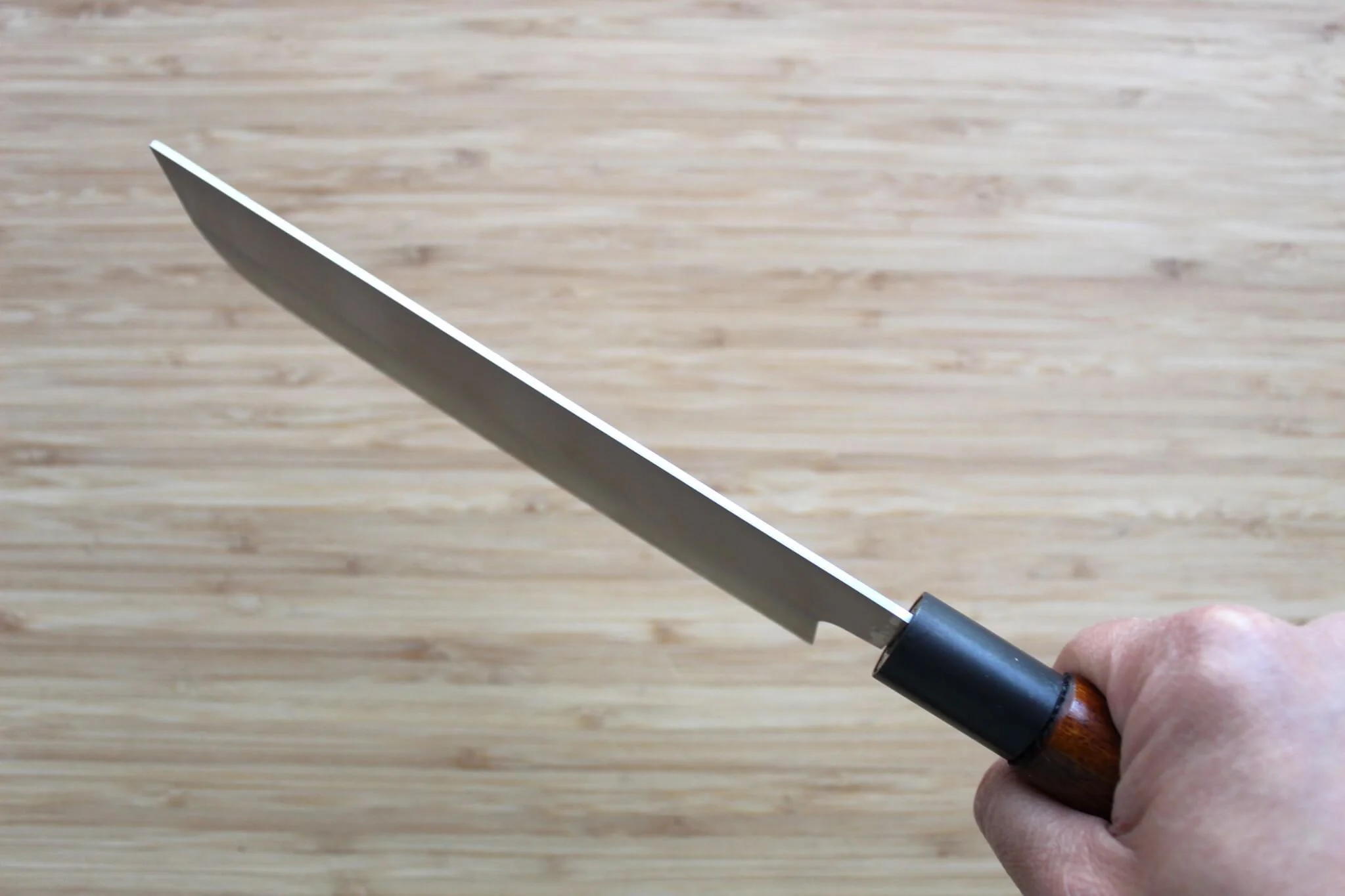 Misuzu Hamono Nakiri VG-10 Stainless Steel 160 mm / 6.3" Urushi Lacquer Magnolia Handle - Image 10