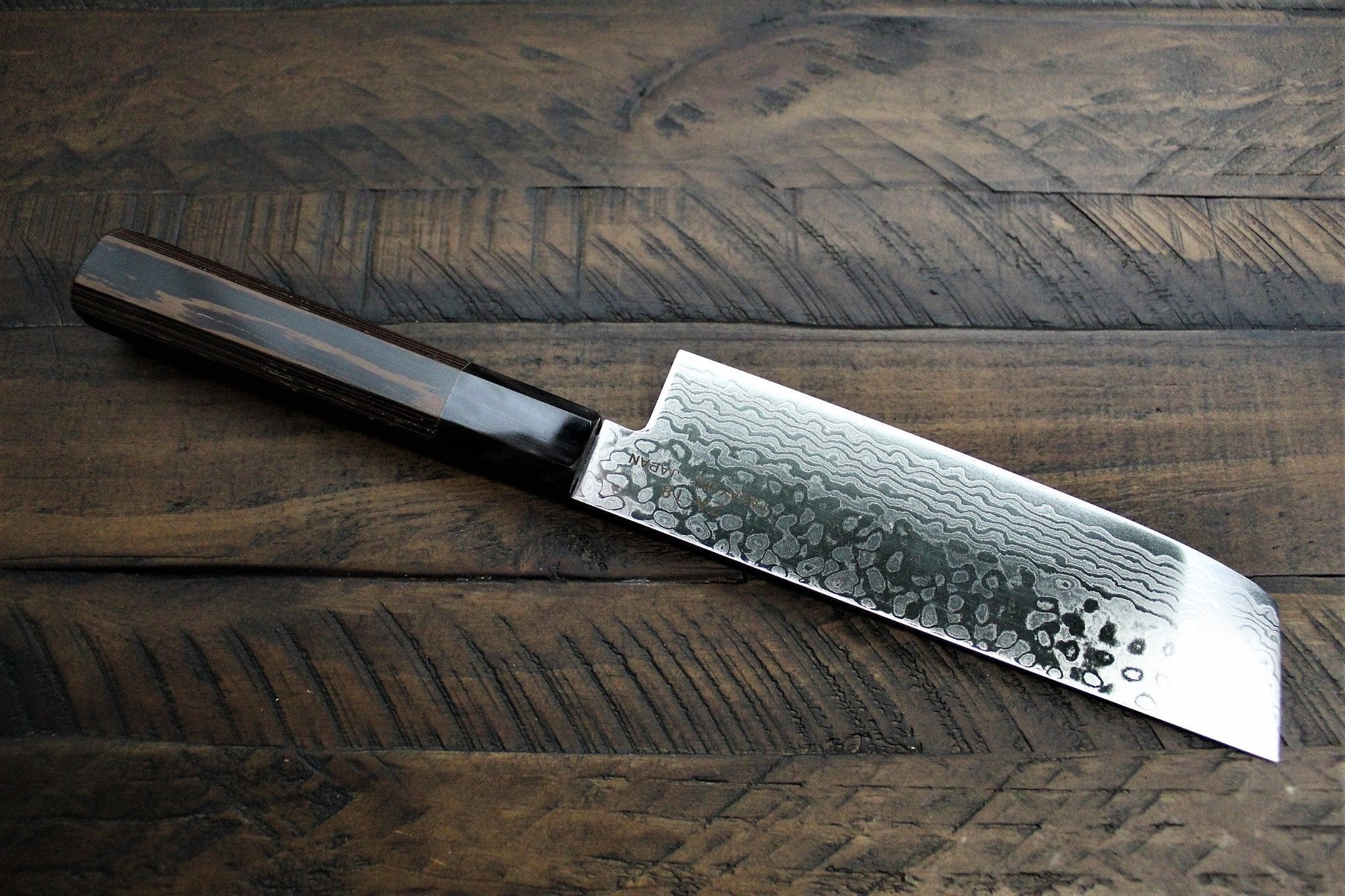 Sakai Takayuki Nakiri Knife 165mm (6.5") Damascus 69 Layer - Ginga - Image 5