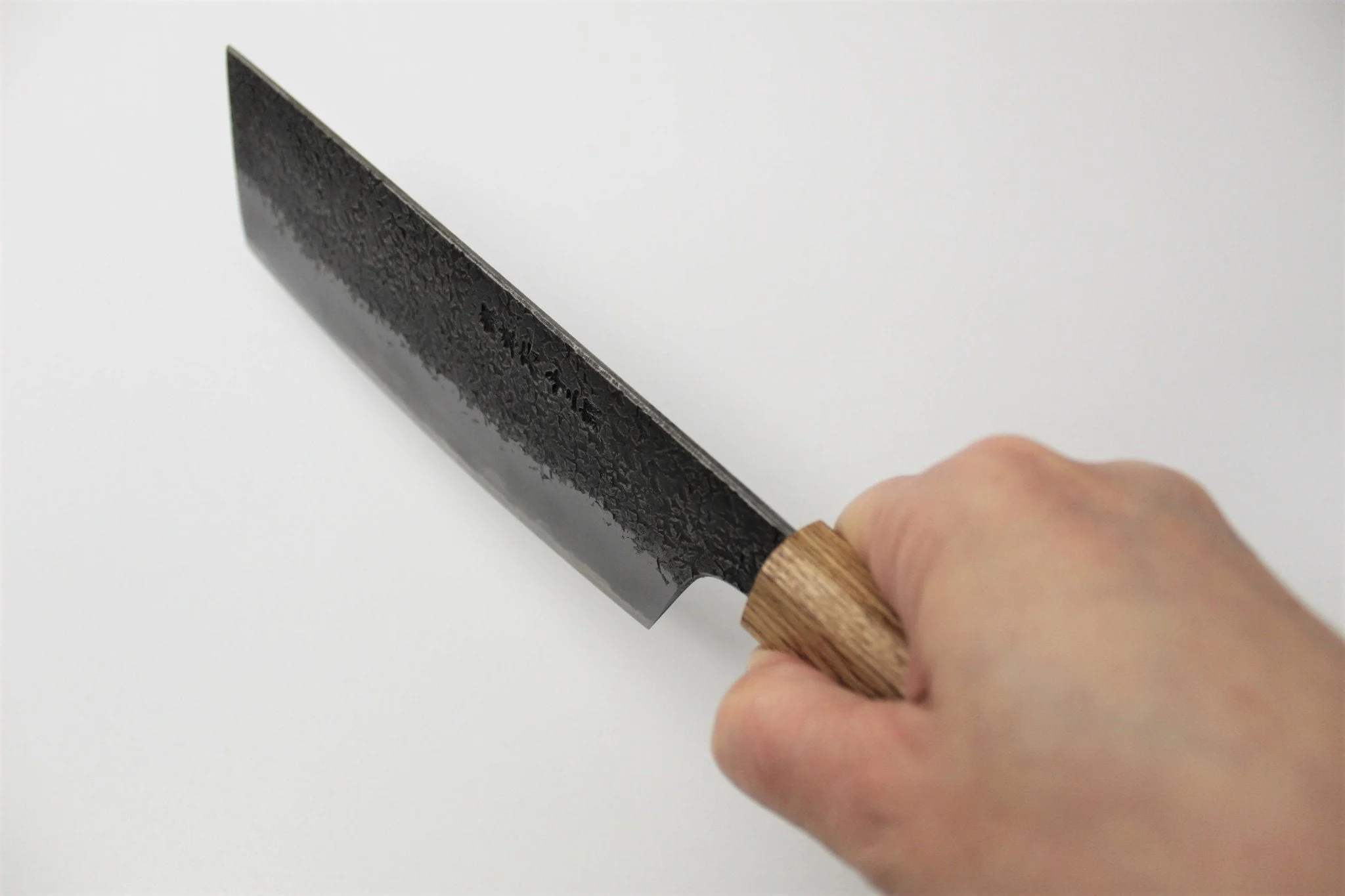 Sakai Takayuki Handmade Nakiri Knife Homura Guren Aoniko / Blue Steel #2 180mm (7.1") - Image 10