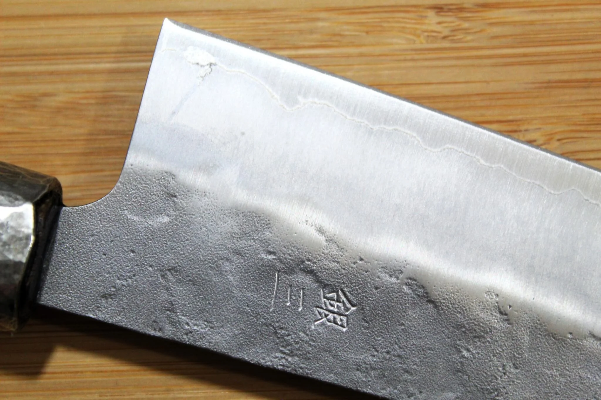Nishiuchi Hocho Ginsan Bunka 180 mm Walnut Handle - Image 5