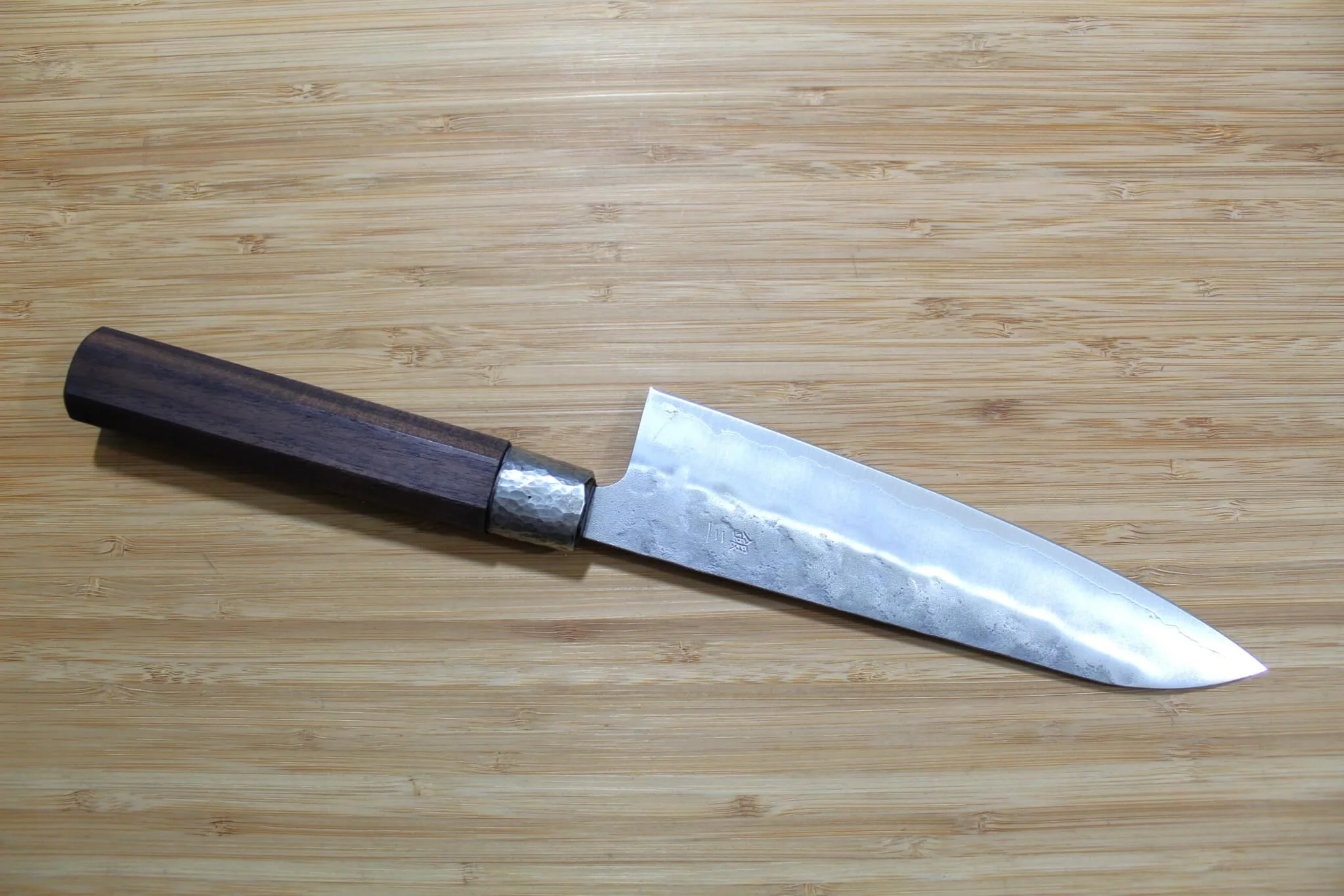 Nishiuchi Hocho Ginsan Bunka 180 mm Walnut Handle - Image 6