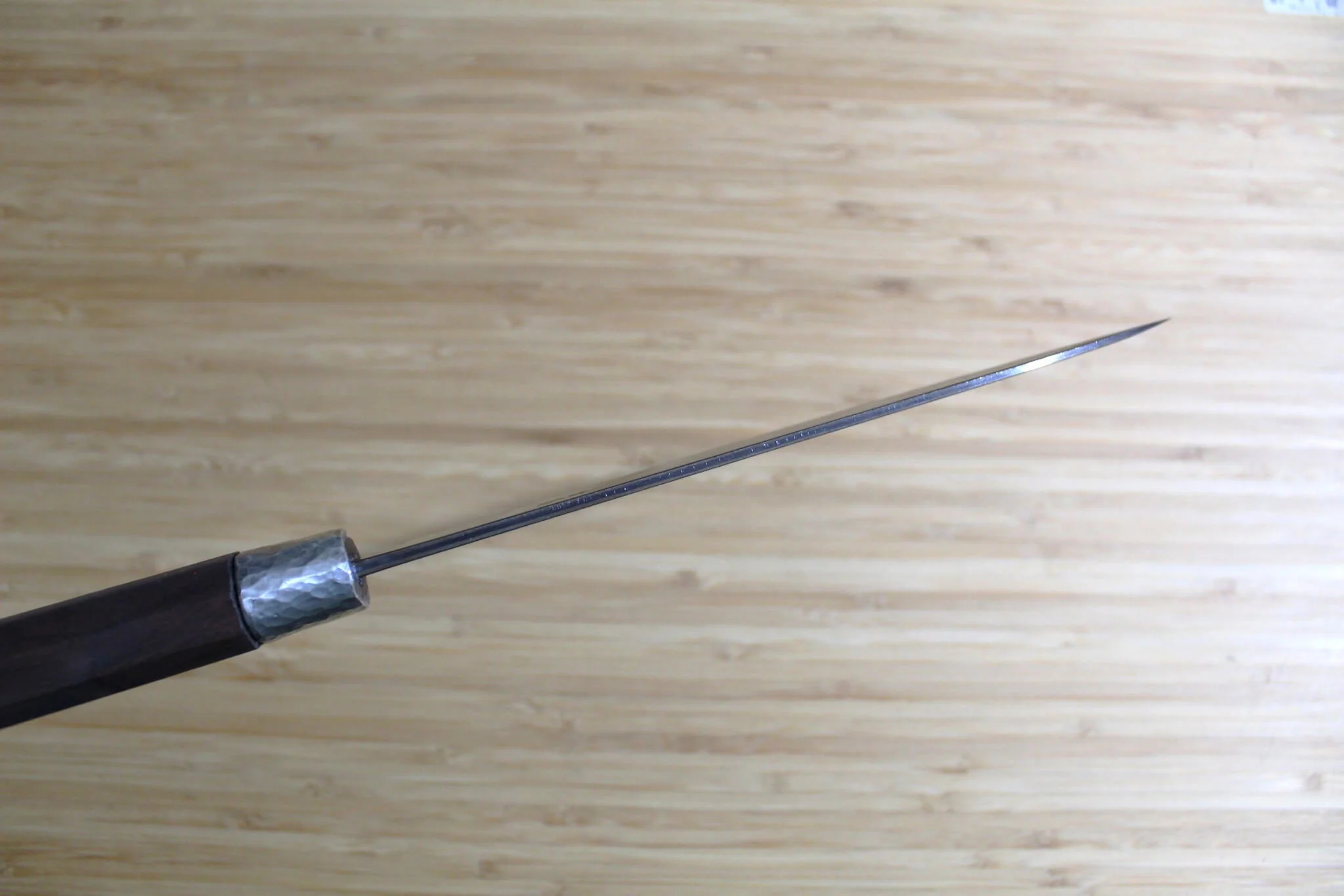Nishiuchi Hocho Ginsan Bunka 180 mm Walnut Handle - Image 7