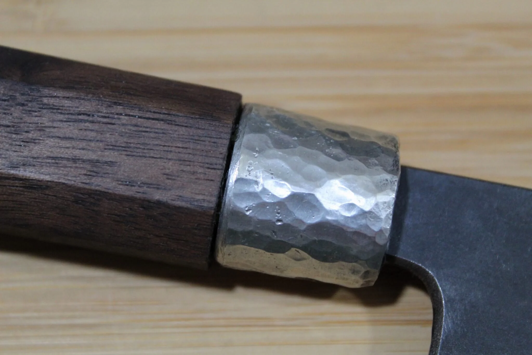 Nishiuchi Hocho Aoniko Blue Steel #2 Kurouchi Gyuto 195 mm (7.6") Walnut Handle - Image 3