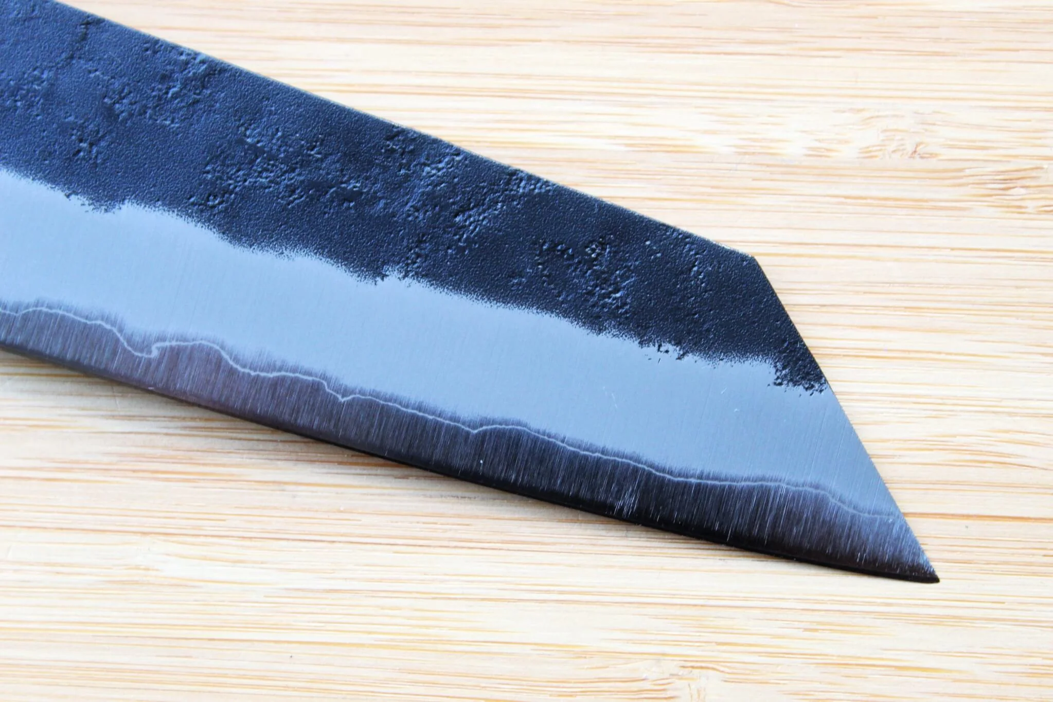 OUL Aogami Super / Blue Super Steel Nashiji Bunka 170 mm / 6.7" Black Oak - Image 4