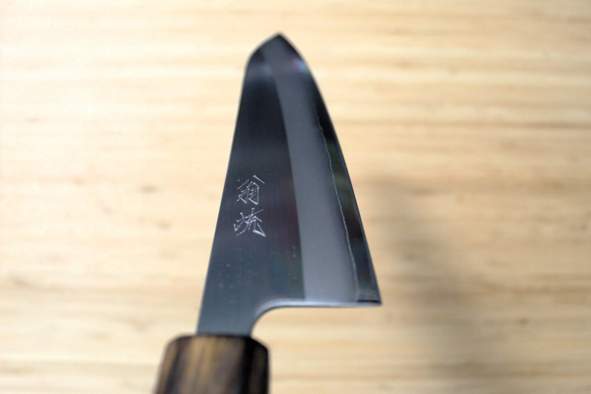 OUL Gyuto Shirogami #1 / White Steel #1 210 mm / 8.2" Burnt Oak Handle - Image 9