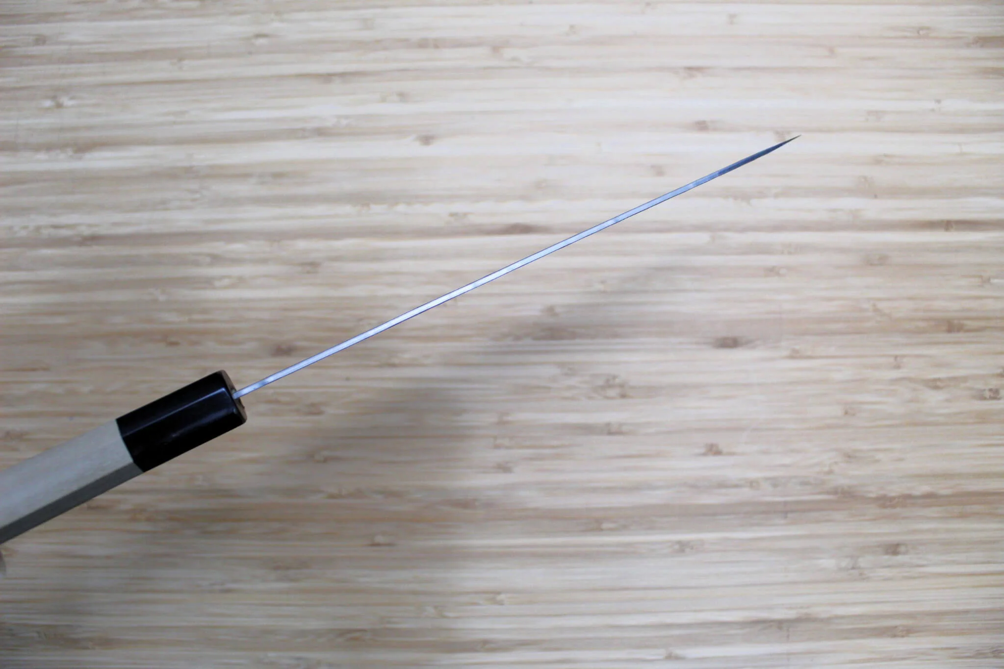 OUL Gyuto Hammered Shironiko / White Steel #2 210 mm / 8.2" Magnolia Handle - Image 8