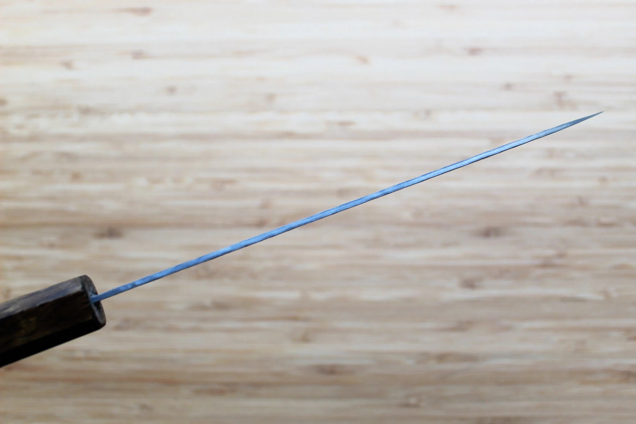 OUL Gyuto Tsuchime White Steel #1 180 mm Black Oak Handle - Image 7