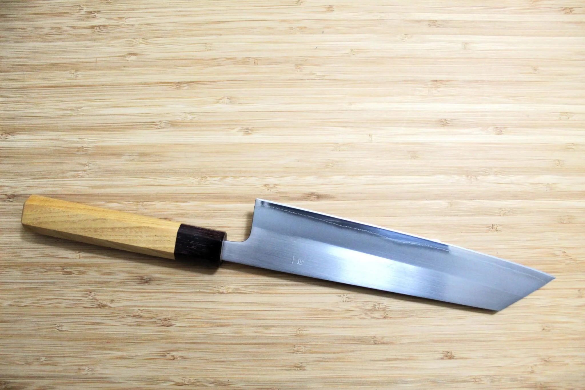 OUL Kengata Gyuto White Steel #1 210 mm / 8.2" Keyaki Handle - Image 5
