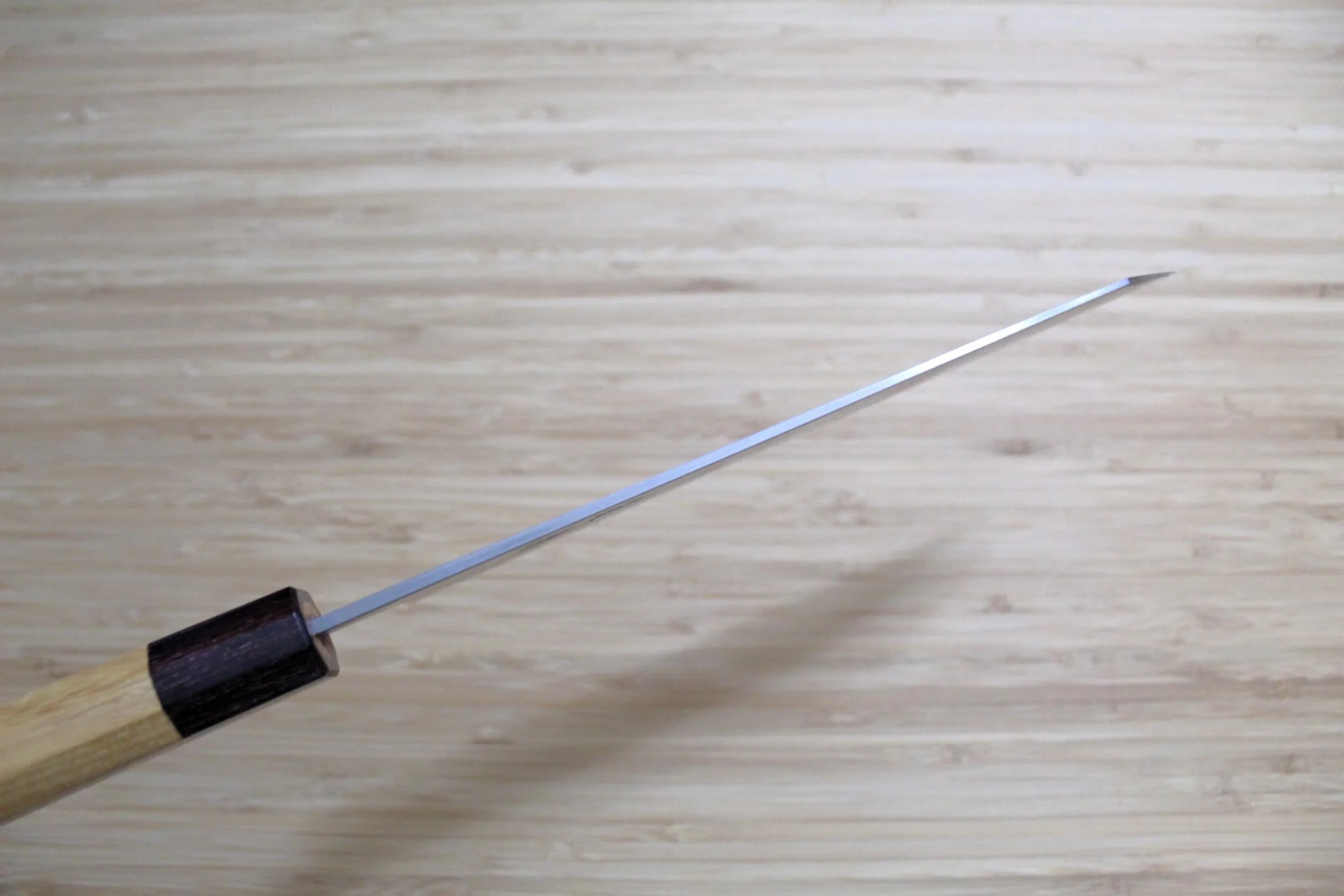 OUL Kengata Gyuto White Steel #1 210 mm / 8.2" Keyaki Handle - Image 6