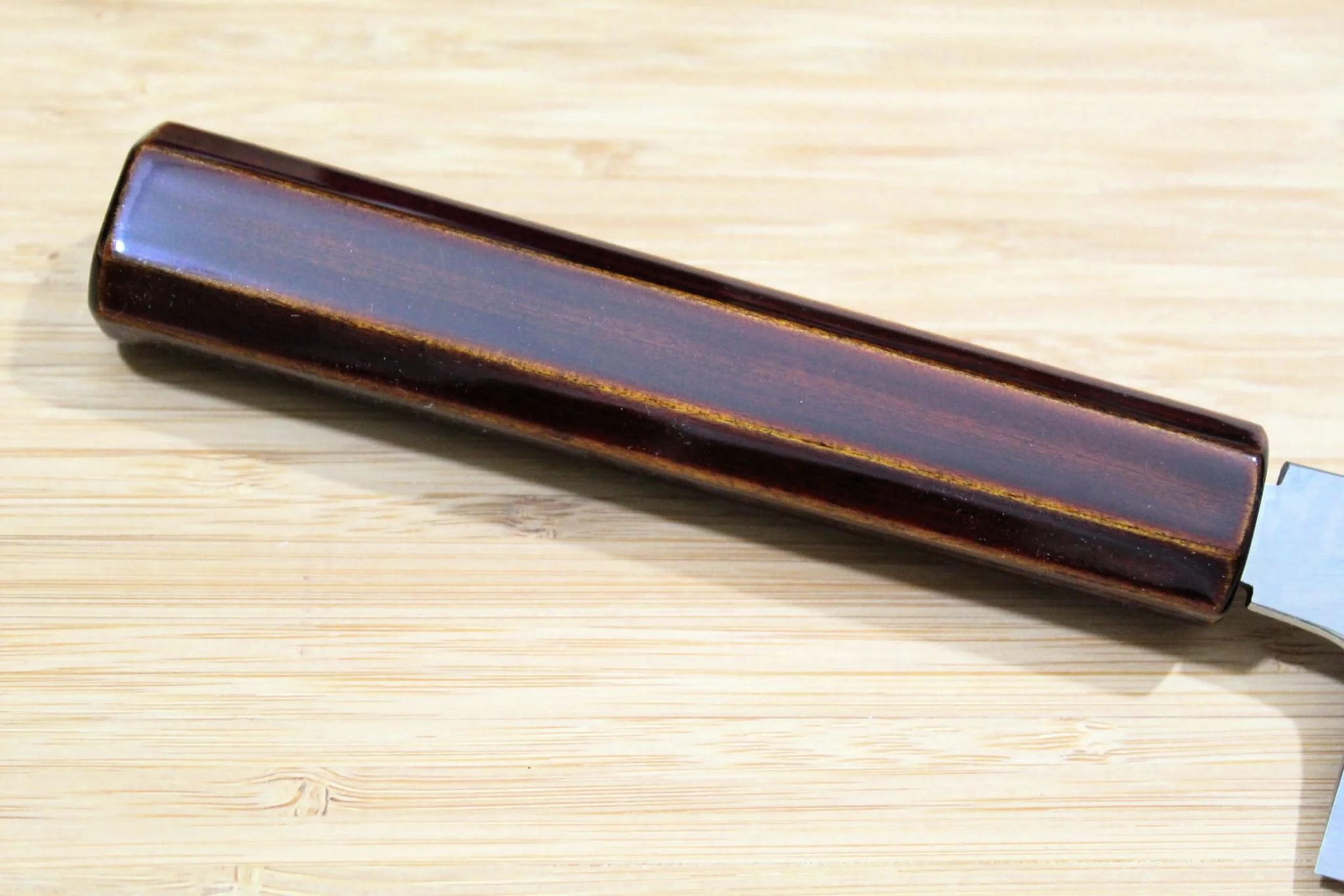 OUL Kijiro Ginsan Santoku 180 mm / 7.1" Urushi Handle - Image 2