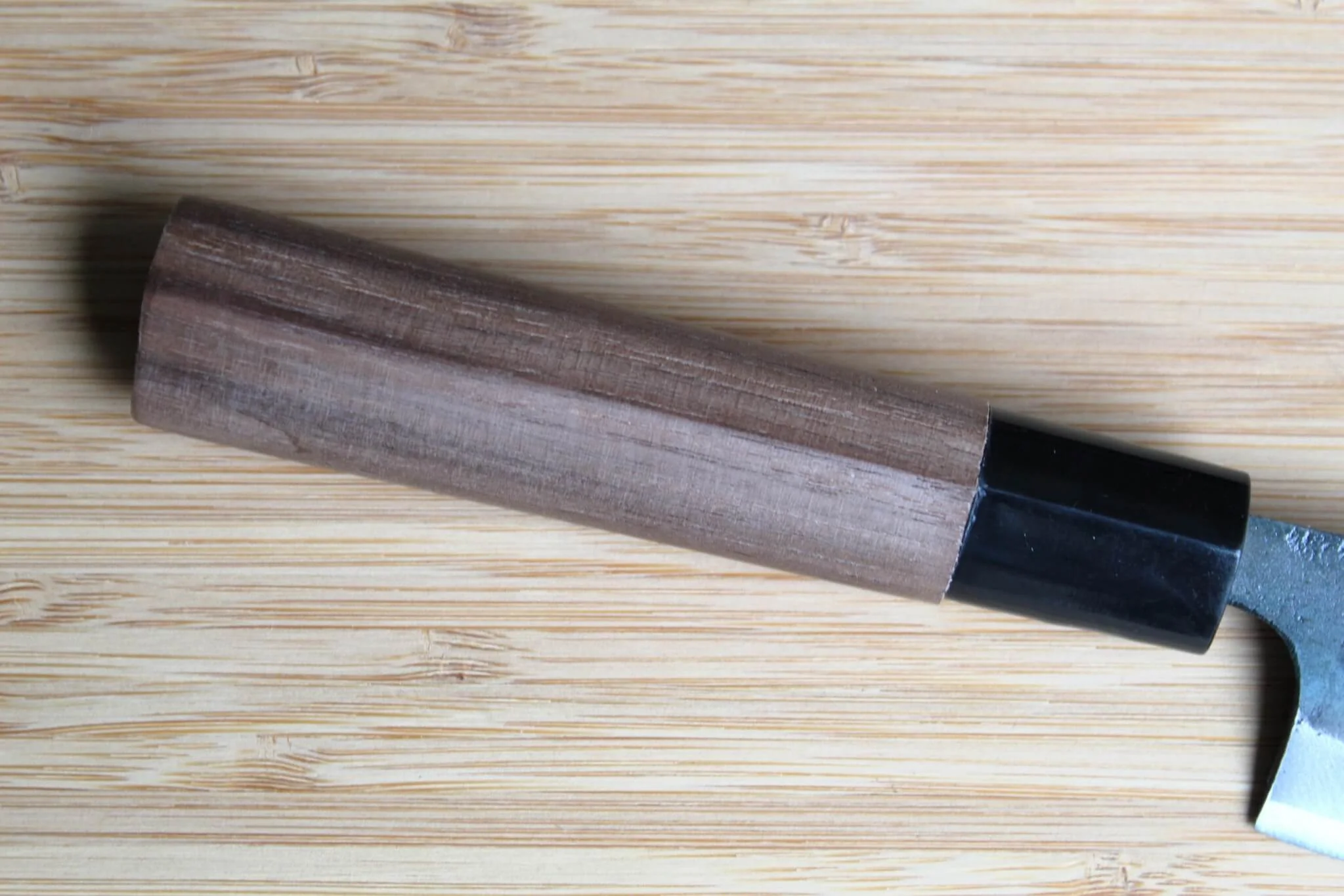 OUL Kurouchi Aogami Paring Knife 75 mm / 3.0" Walnut Handle - Image 2