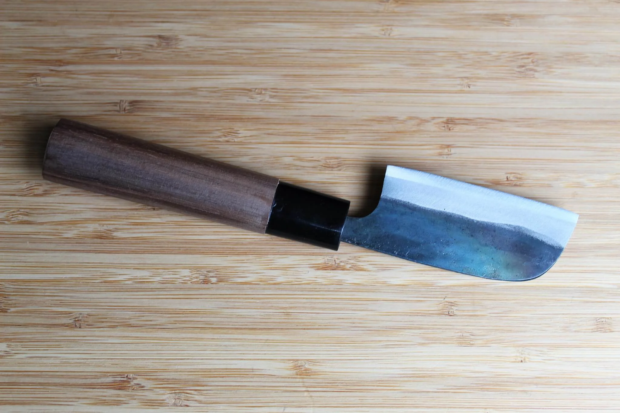 OUL Kurouchi Aogami Paring Knife 75 mm / 3.0" Walnut Handle - Image 4