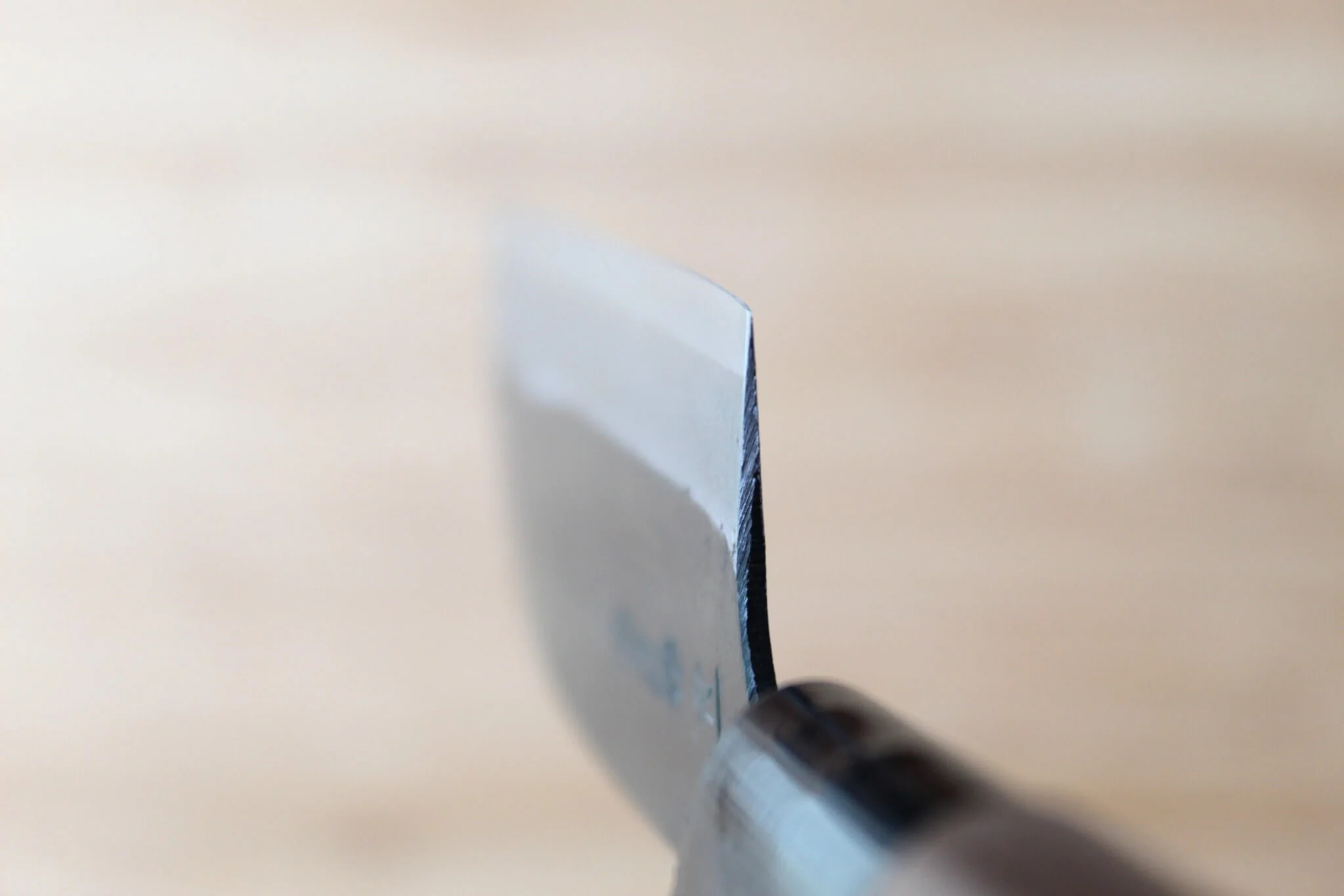 OUL Kurouchi Aogami Paring Knife 75 mm / 3.0" Walnut Handle - Image 8