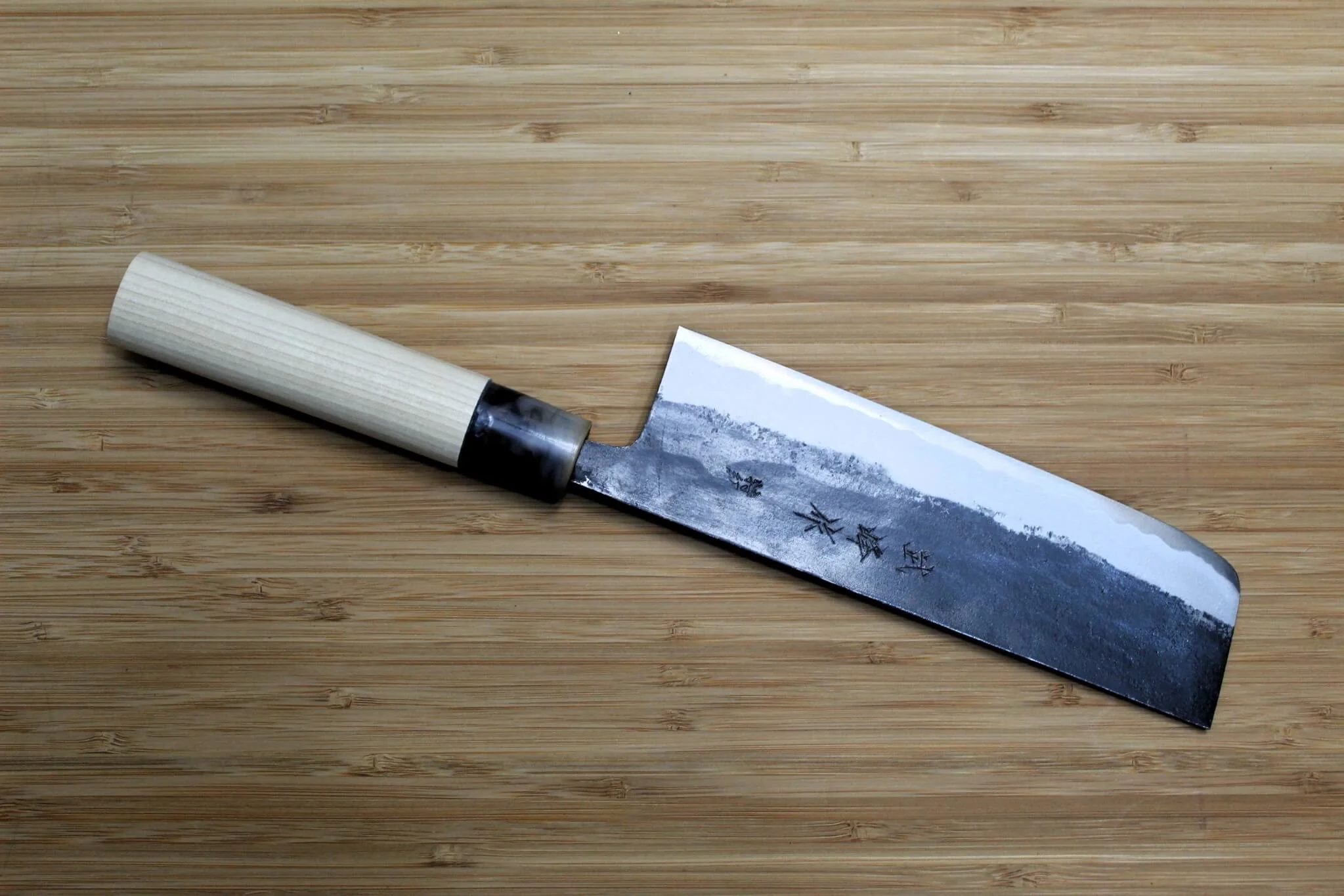 OUL Kurouchi Aogami Nakiri 165 mm / 6.5" Magnolia Handle - Image 7