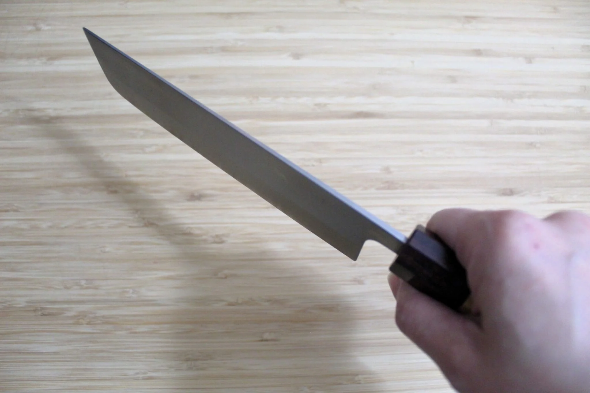 OUL Nakiri White Steel #1 165 mm / 6.5" Keyaki Handle - Image 11