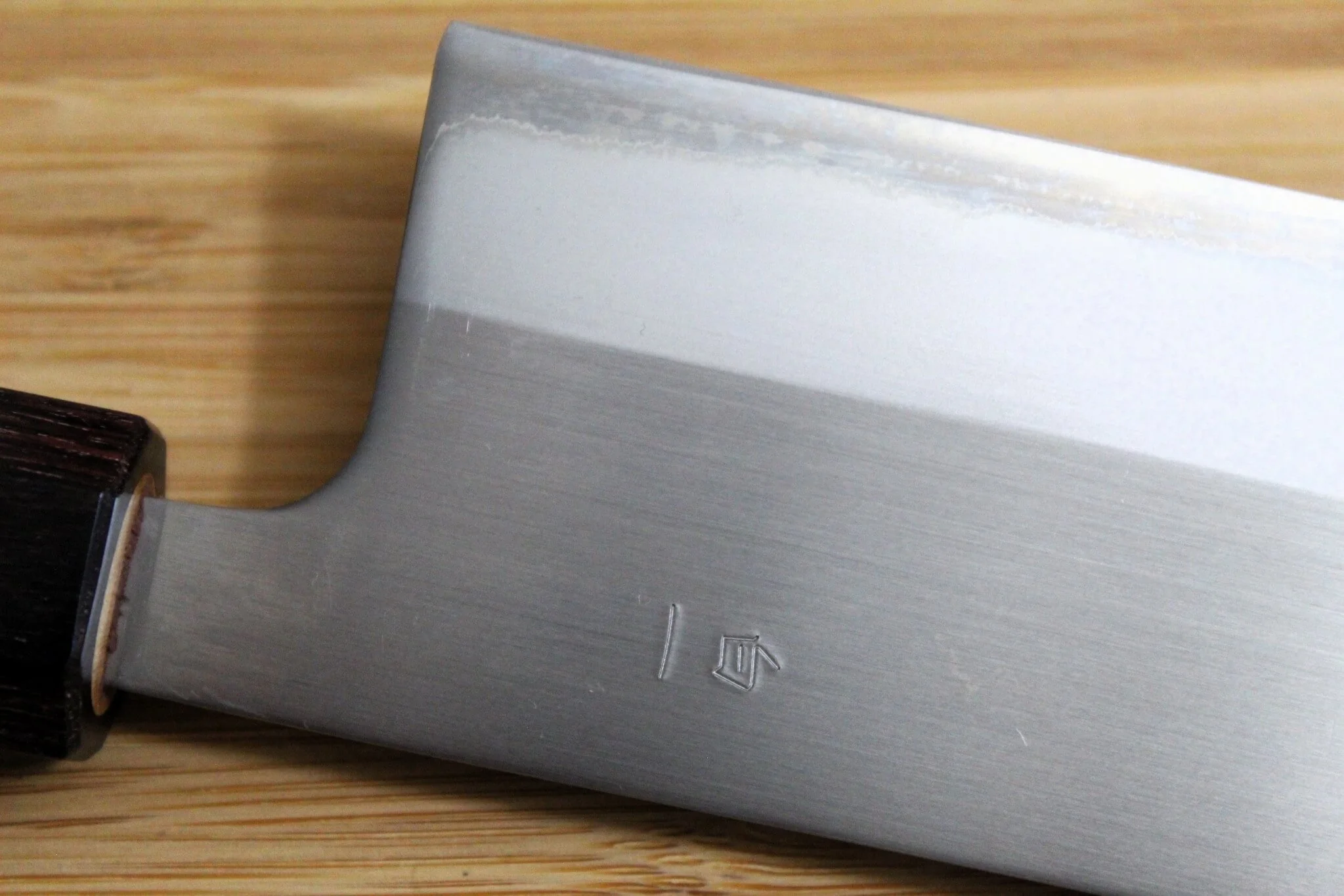 OUL Nakiri White Steel #1 165 mm / 6.5" Keyaki Handle - Image 6
