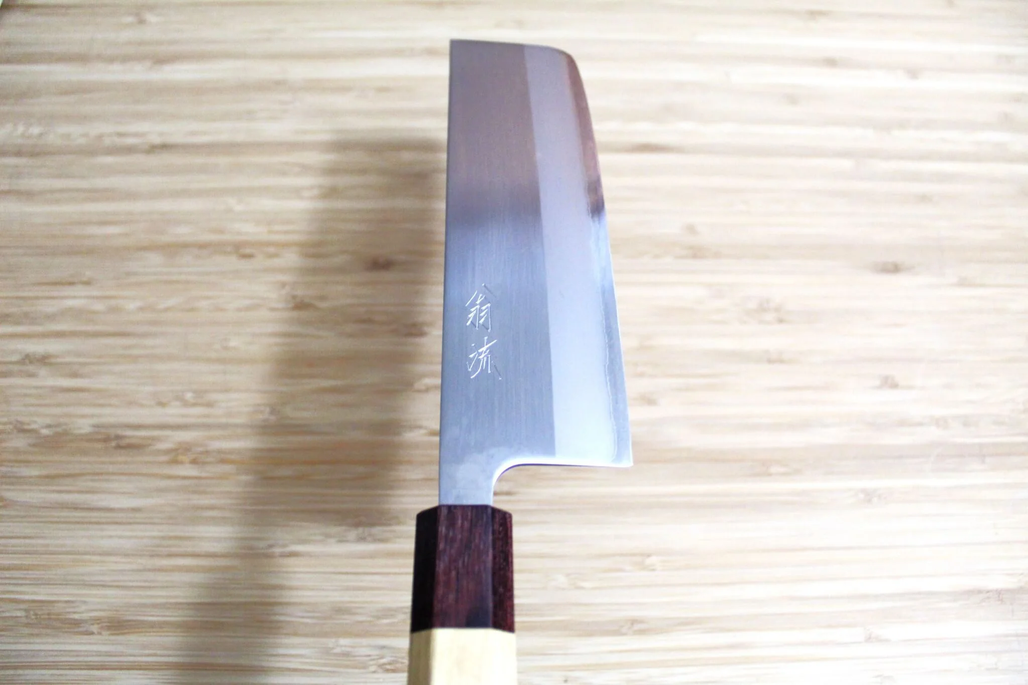 OUL Nakiri White Steel #1 165 mm / 6.5" Keyaki Handle - Image 9