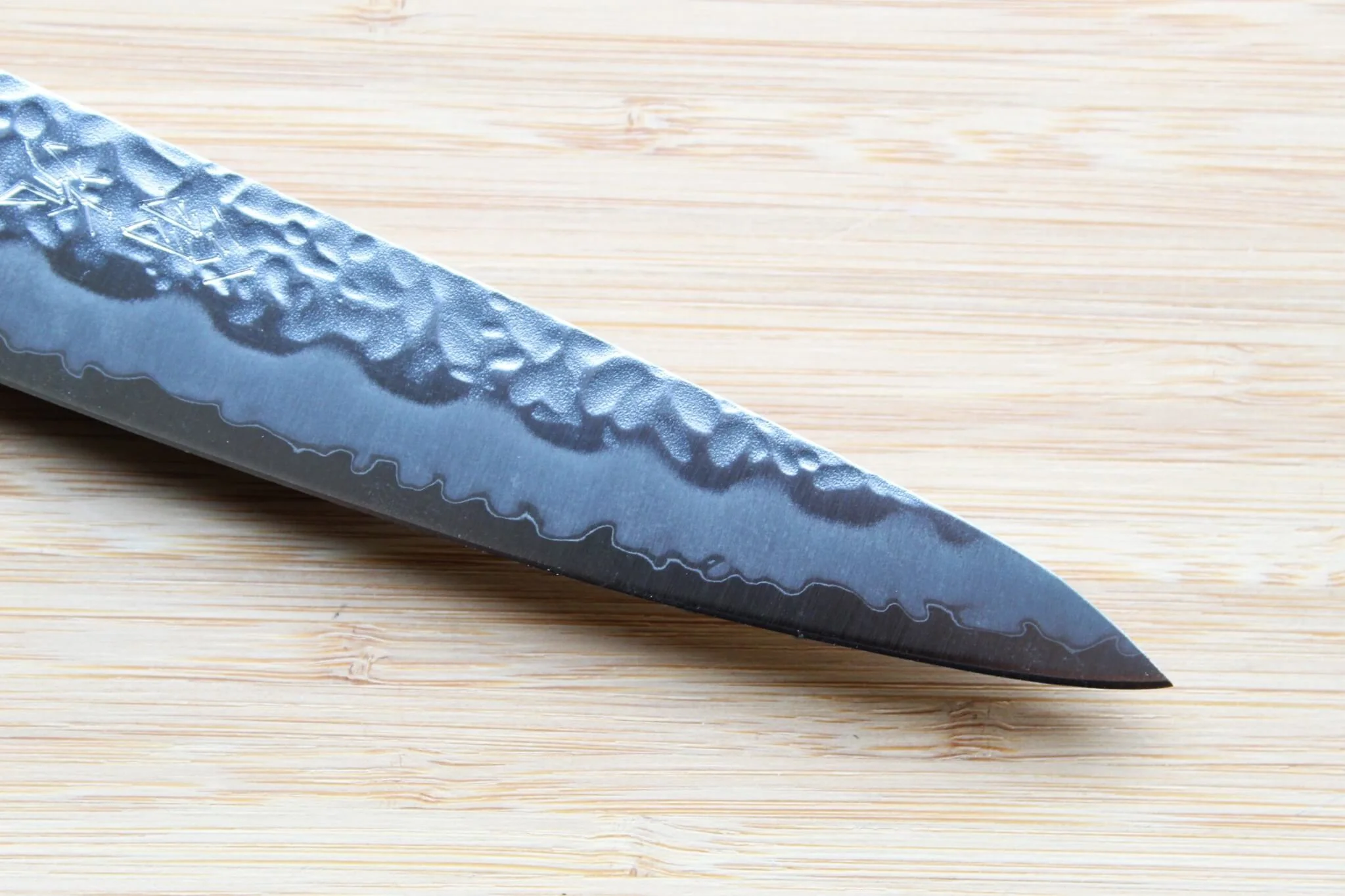 OUL Petty Tsuchime White Steel #1 135 mm / 5.3" Black Oak Handle - Image 4