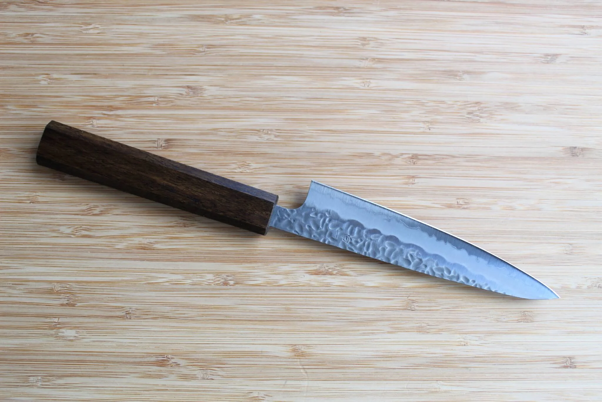 OUL Petty Tsuchime White Steel #1 135 mm / 5.3" Black Oak Handle - Image 5
