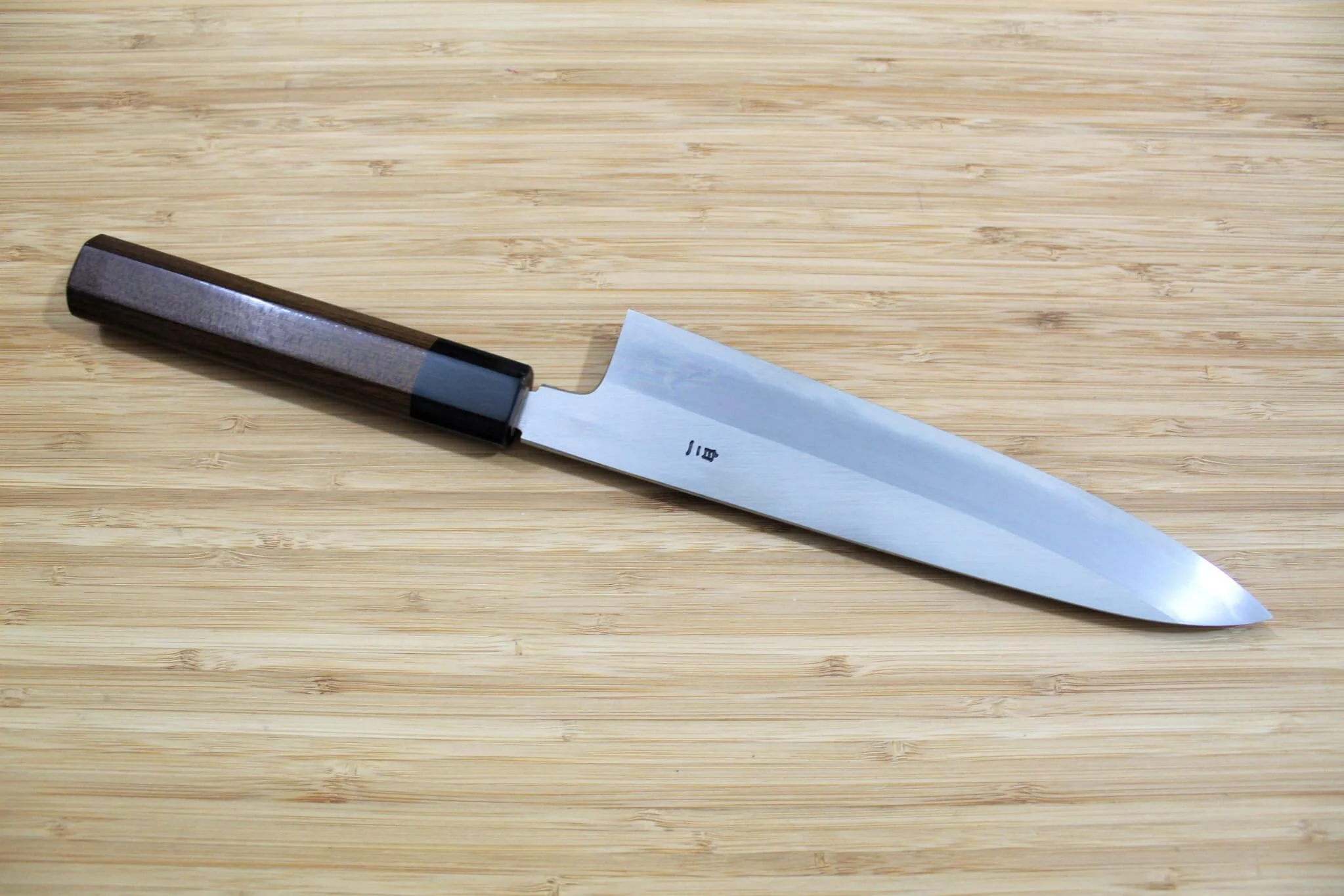 OUL Shirogami #2 / White Steel #2 Gyuto 210 mm / 8.2" with Maple Handle - Image 5