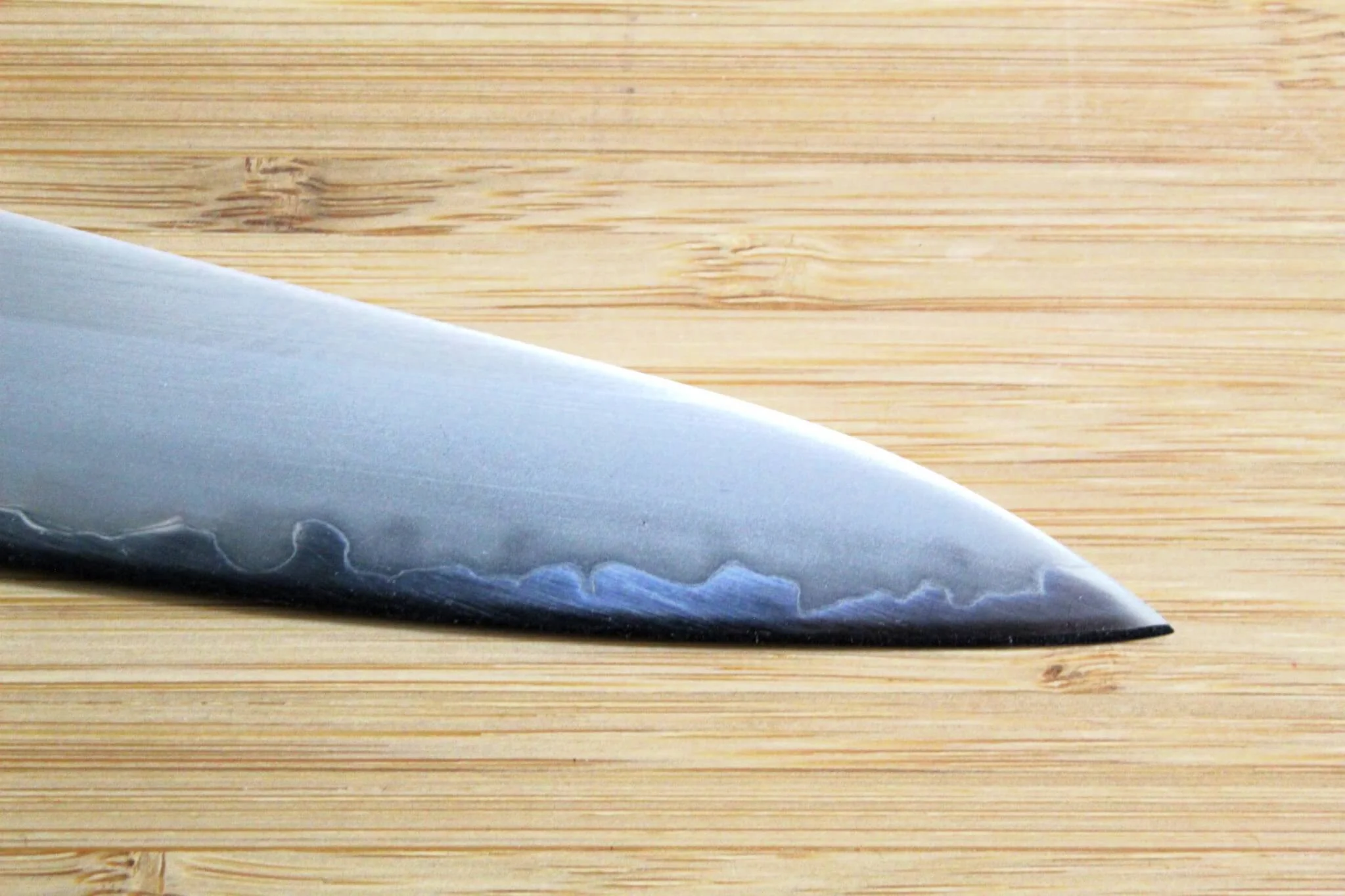 OUL Sujihiki White Steel #1 240 mm / 9.4" Keyaki Handle - Image 4