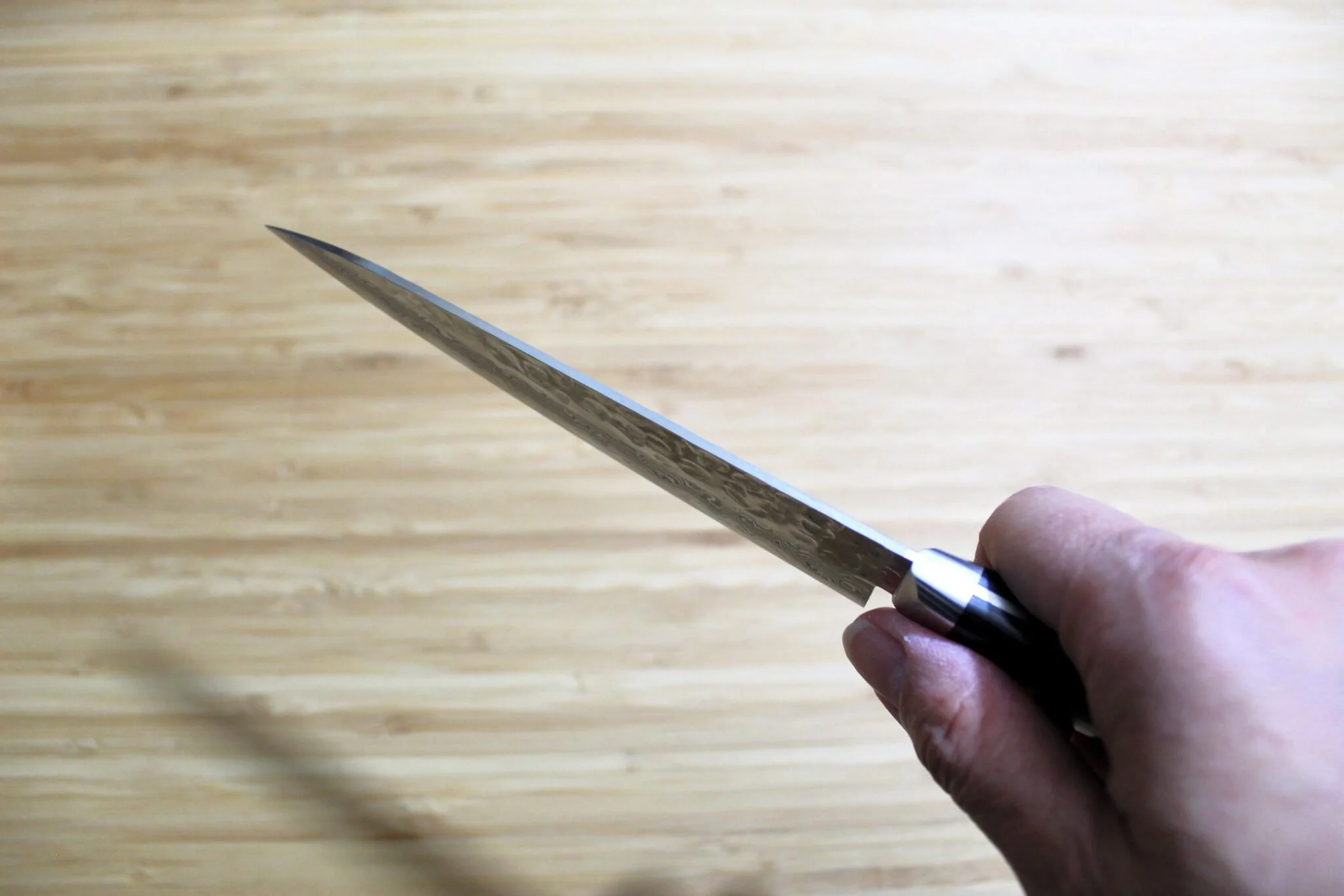 OUL VG-10 Damascus Tsuchime Petty 135 mm / 5.3" - Image 8
