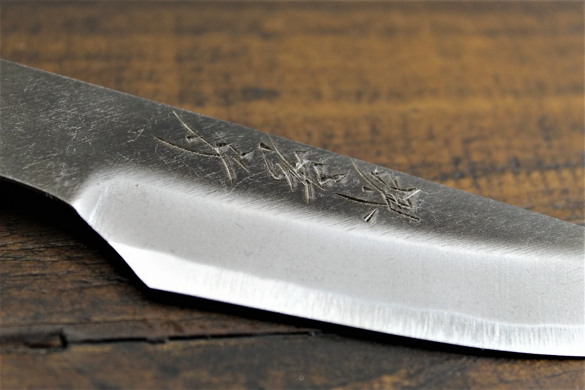 Sakai Takayuki Outdoor 80mm Knife Aoniko Blue Steel #2 with Leather Saya - Kotengu - Image 3